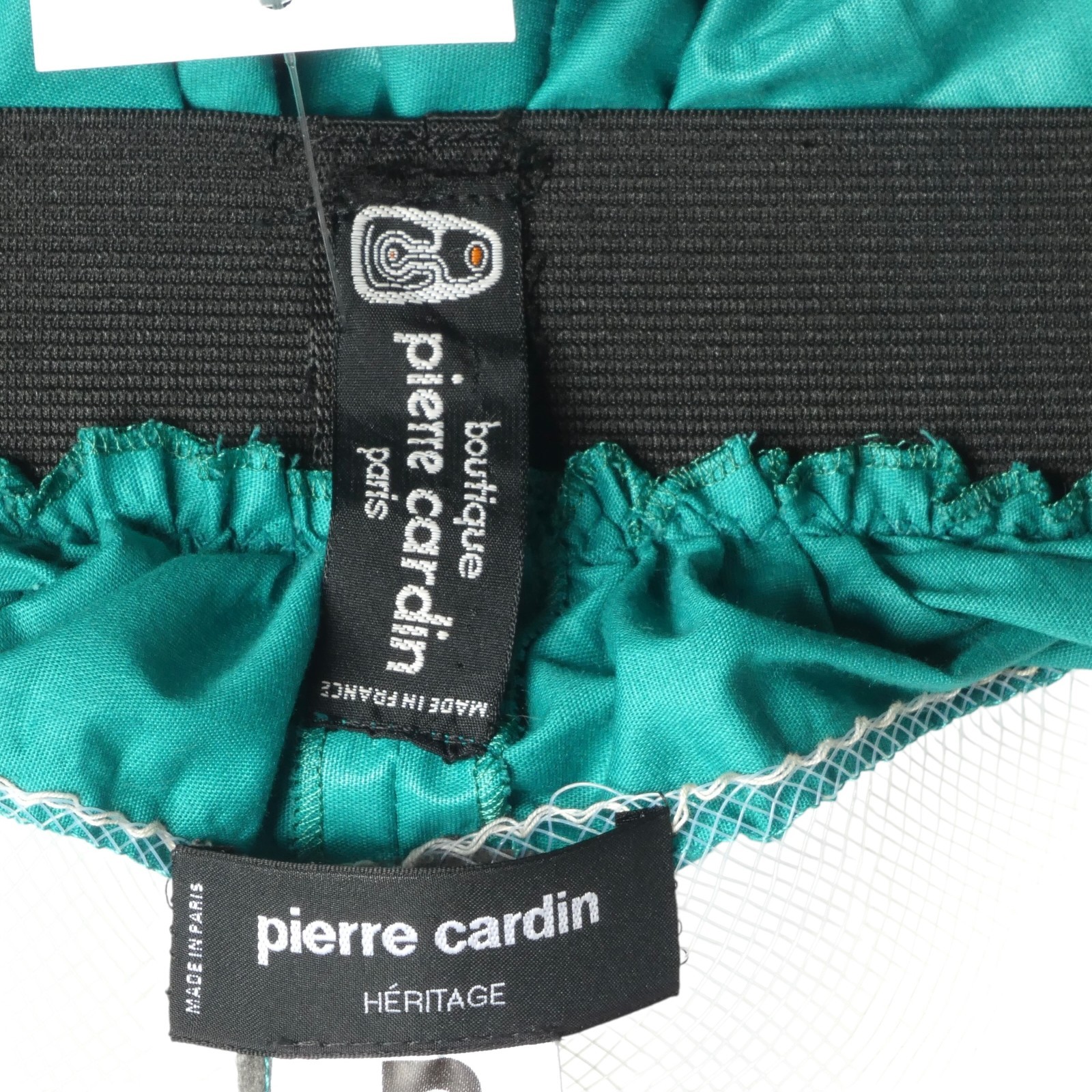 PIERRE CARDIN- 1996 Teal Seersucker Skirt SIze 6