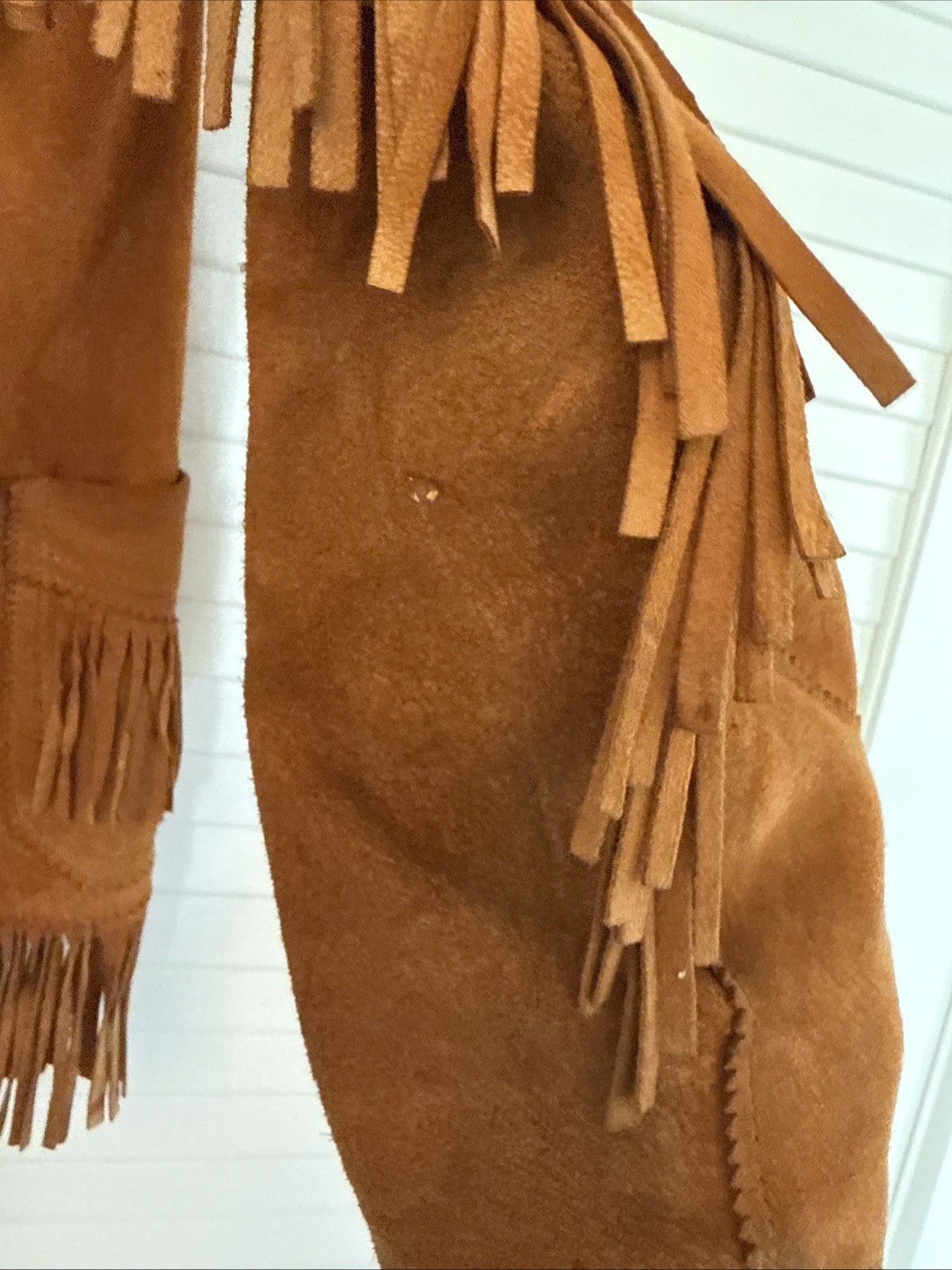 Vintage 1960s Sylvia Mexico Suede Fringe Jacket Boho Western See Description
