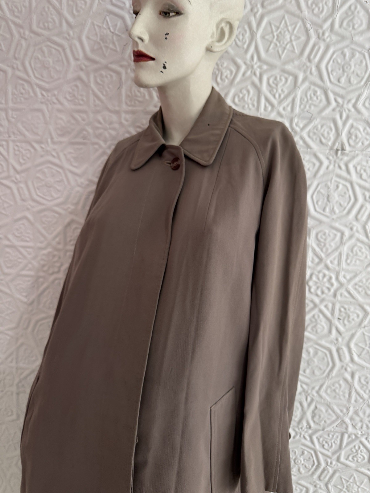 Original Vintage Mac-Chas Macintosh Overcoat-1940s-Rain-Beige-As is-Winter Coat