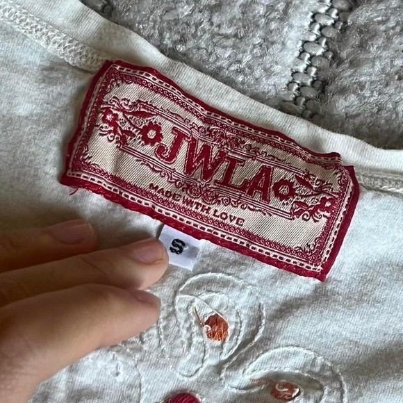 Johnny Was Cotton Embroidered Top Blouse S Boho Y2K western cottage party