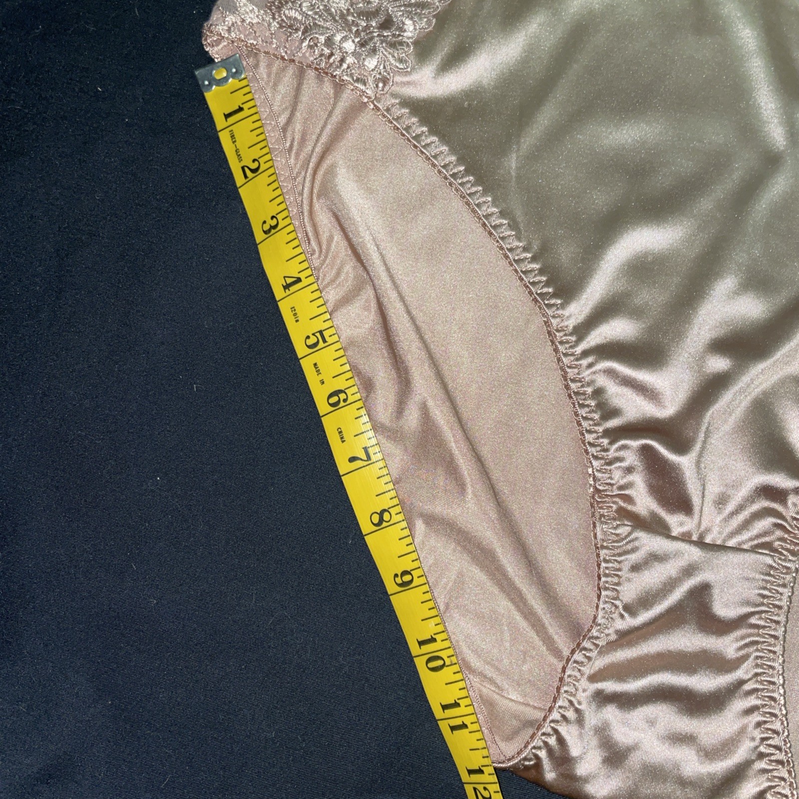 Delta Burke Panties Plus 10/3X Copper Glossy Satin Second Skin VTG hi-cut Sissy