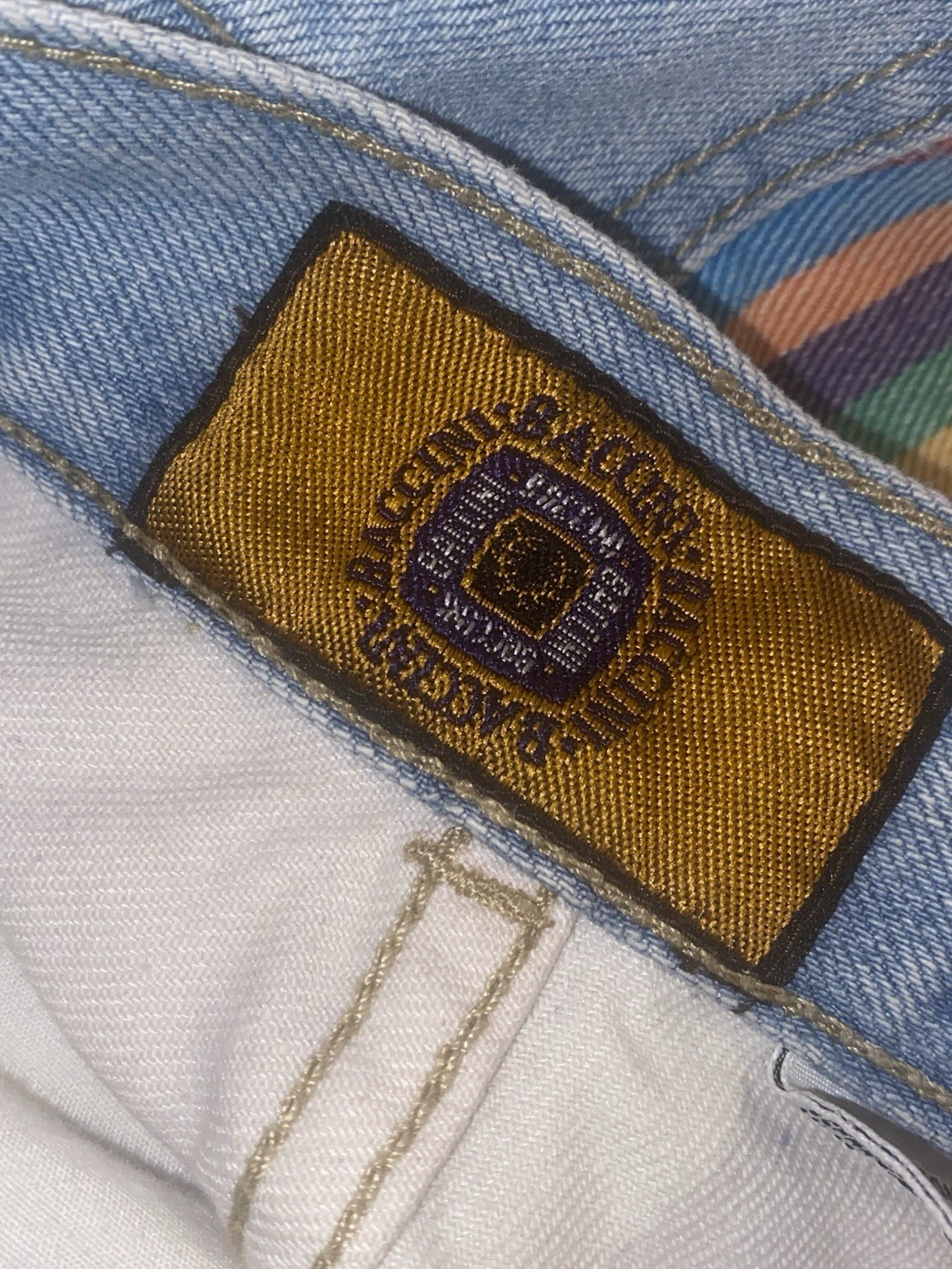 Women’s Vtg Color Block 80’s 90’s Shorts Stripes Size 14 Colorful Pride Rainbow