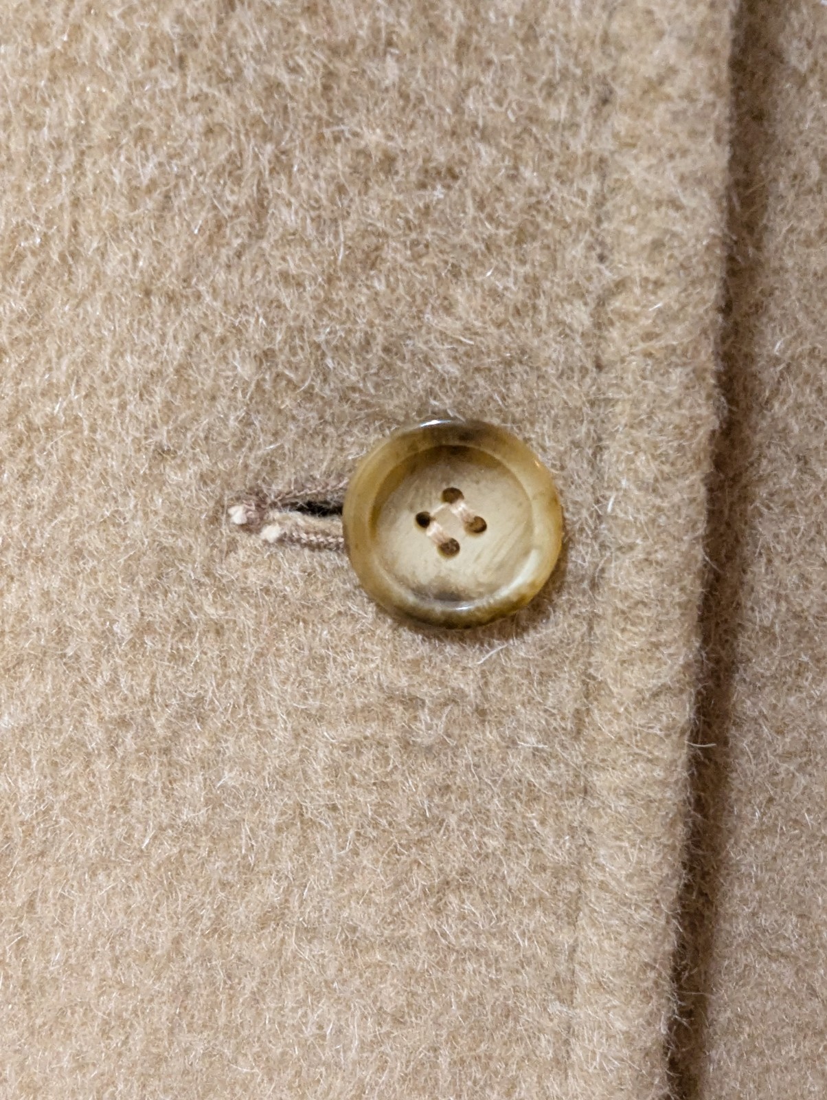 Vintage 1970s Pendleton Tan Beige Camel Coat Jacket Large 100% Virgin Wool Lined