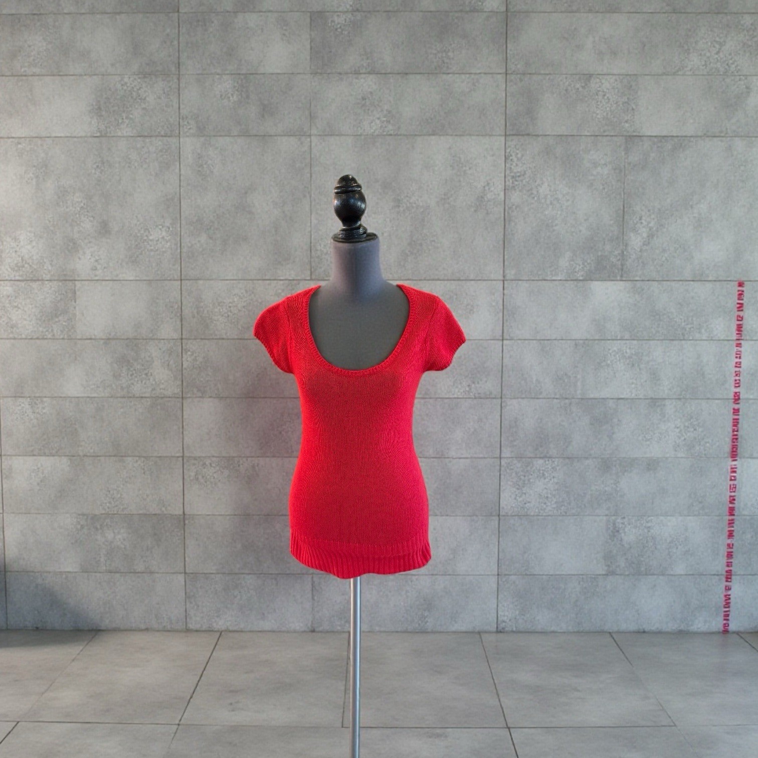 Y2K Wet Seal Red Sweater Top Medium Shortsleeve Elena Gilbert Grunge 90’s