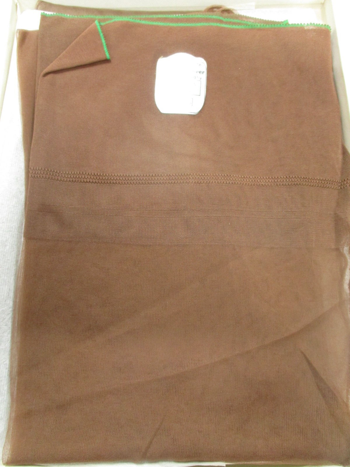 1PR VINTAGE BELLE SHARMEER SEAMED SHEER FULL FASHION NYLON STOCKINGS 10 1/2 M BR