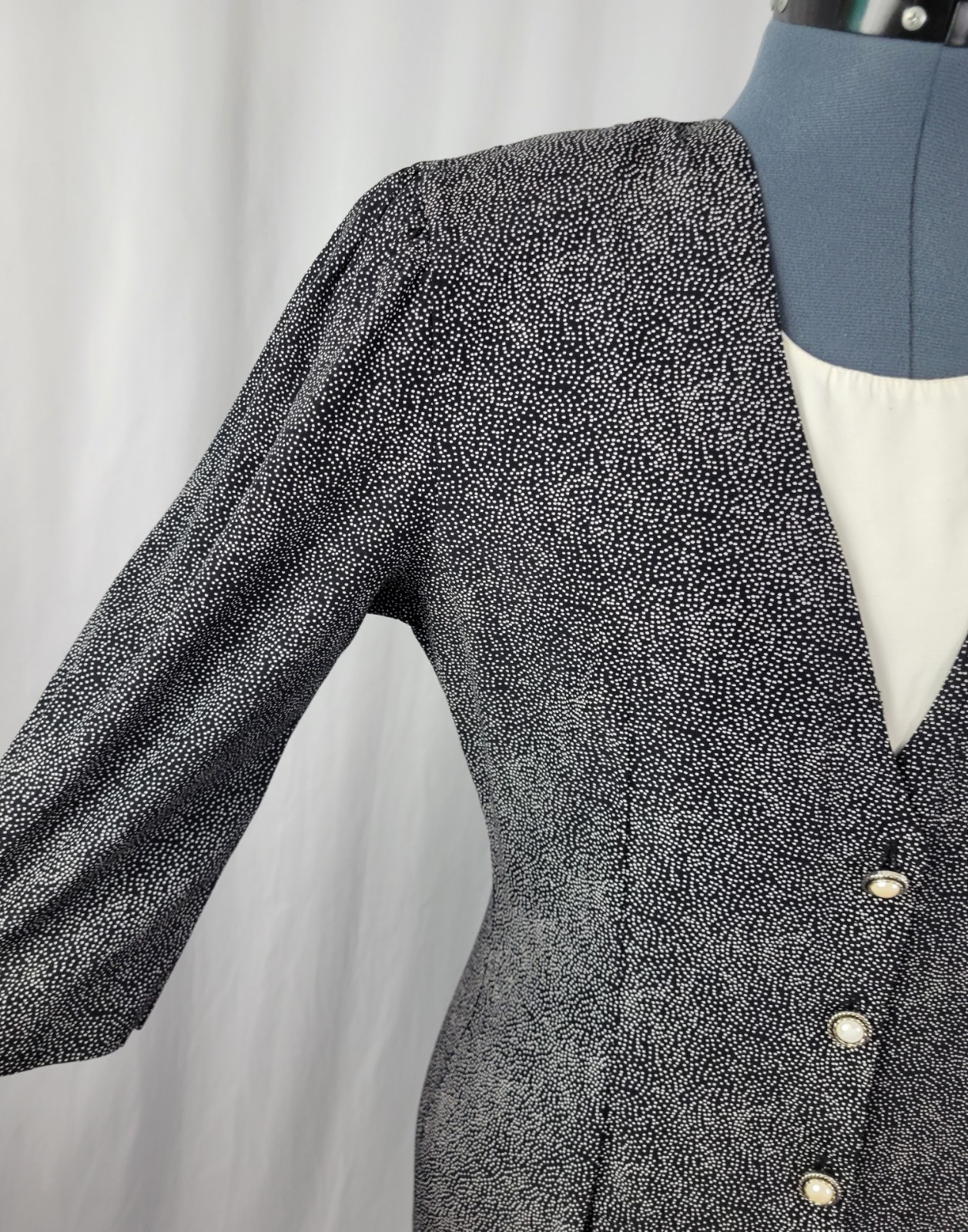 Vintage Byer Too! Black & White Dropped Waist Sheath Dress Size 11