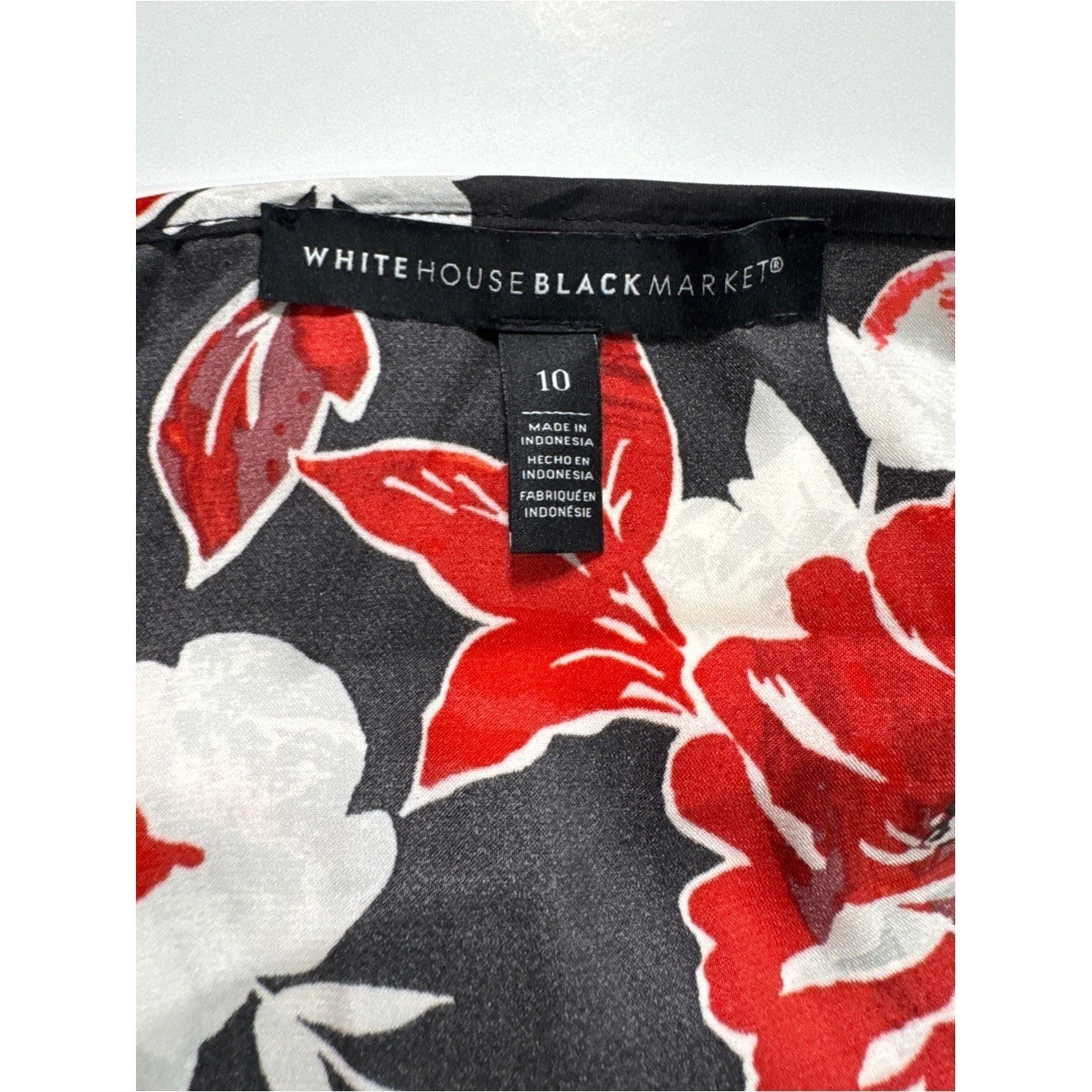 White House Black Market Floral Cami Tank Size 10 Coquette Y2K Chic Lightweight