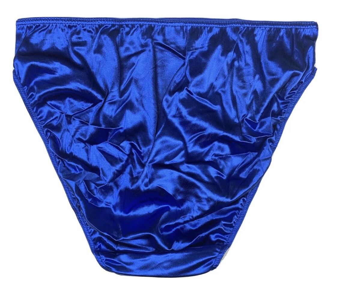 Second Skin Satin Hipster Panty Royal Blue XL