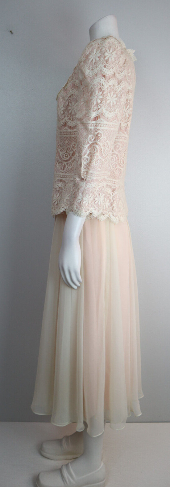Cachet by Bari Protas Vintage 2-Piece Dress Skirt & Top Size 9/10 Light Pink