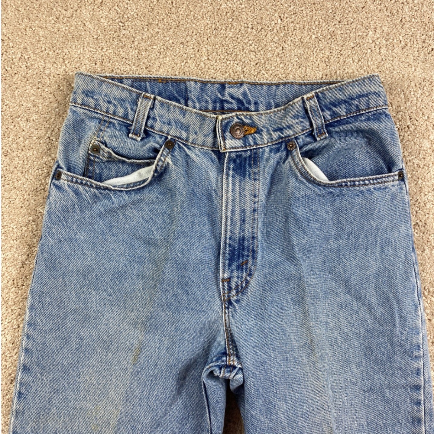 Levis 550 Student Vintage Orange Tab Jeans Made in USA Blue W29 L32 40750-0299