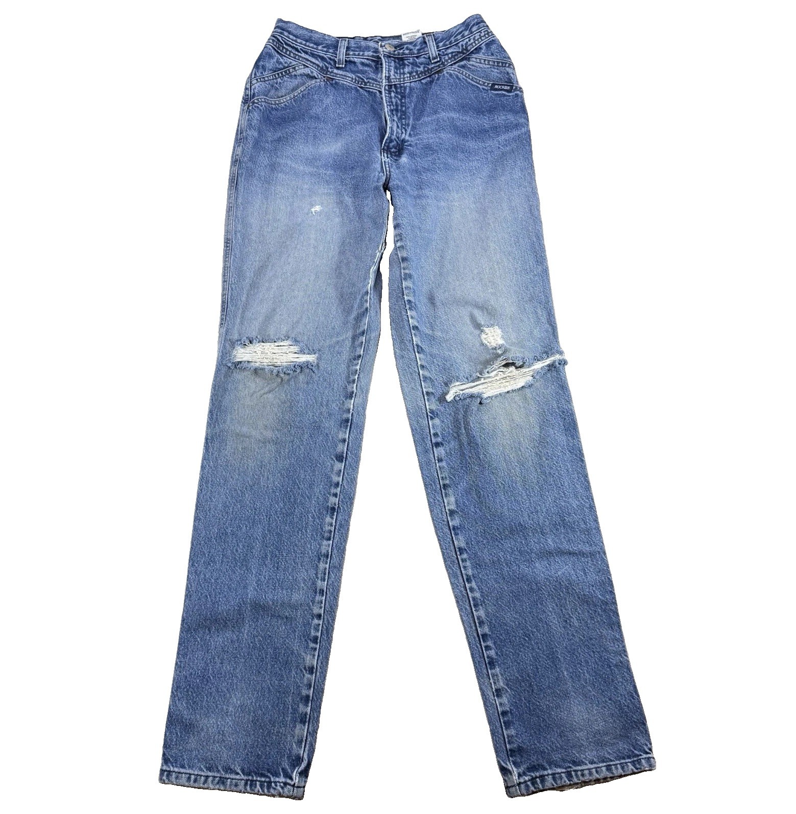 Vintage Rockies High Rise Jeans Womens 32/13 X-Long Distressed Western Bareback