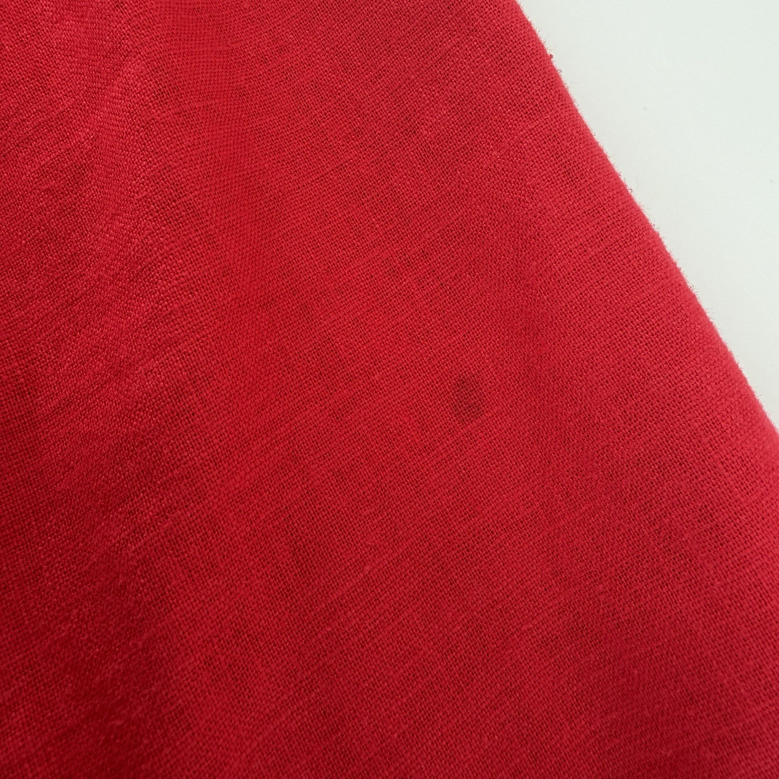 Vintage Studio C Plus 2pc Linen Blend Maxi Dress Blouse Set Red 22W 3X Pleated