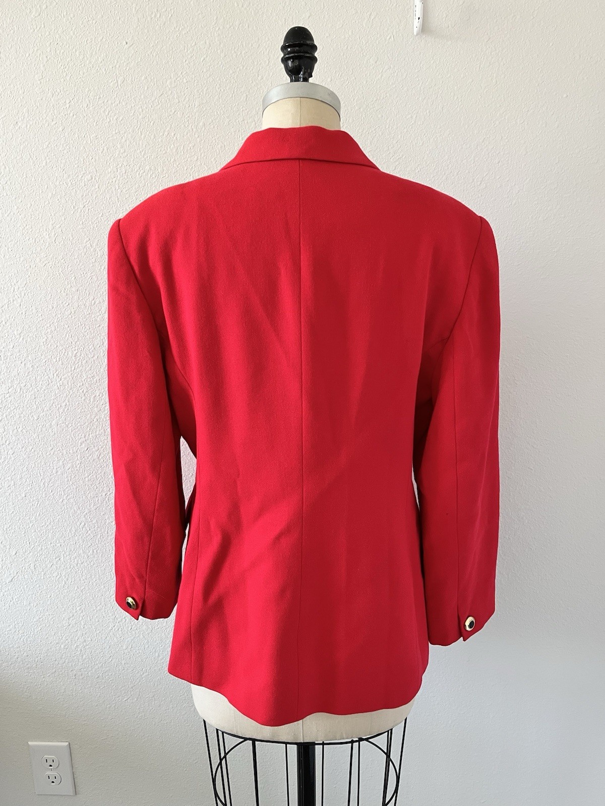 VTG 90s Blazer Double Breasted Wool Made in USA Power Suit Size 12 Princess D