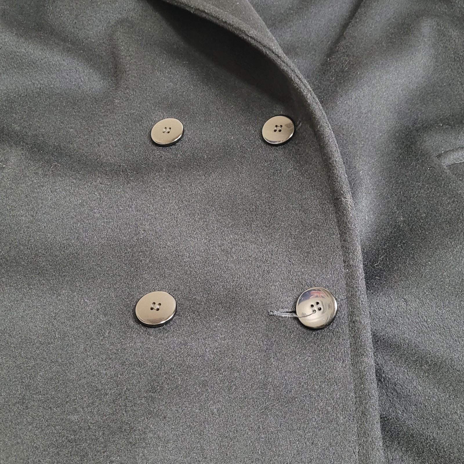 VTG A. Sachs Perlette Wool Overcoat Womens Shawl Collar L/XL Wool Black 80-90&rsquo;s
