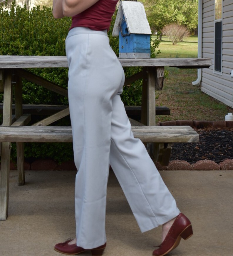 Vintage 70s Polyester Wide Legged Dress Pants Size 12 Jonathan Ltd. Gray