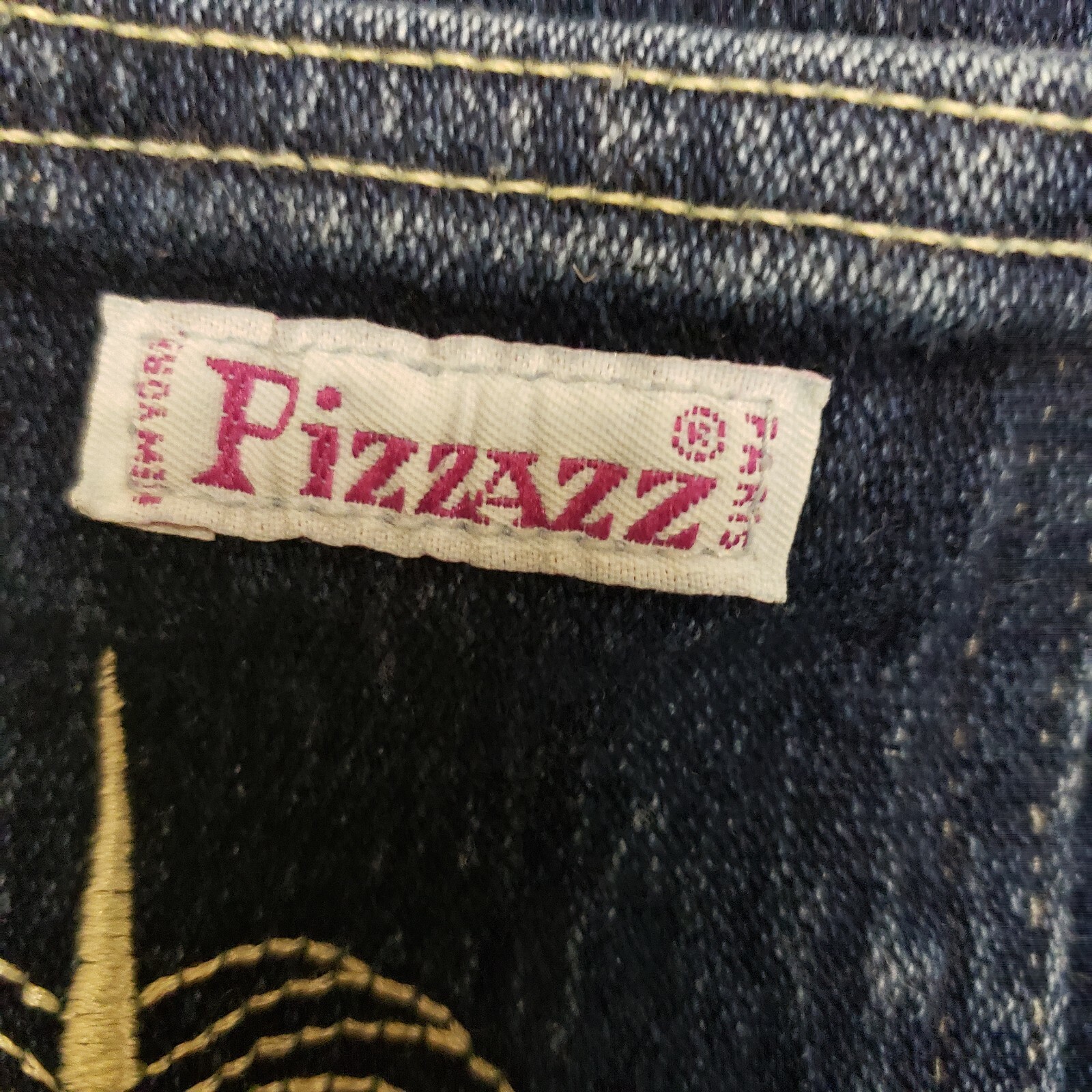 Vintage 80s Pizzazz 26 x 29 Jeans High Waist Embroidered Stretch Retro Straight