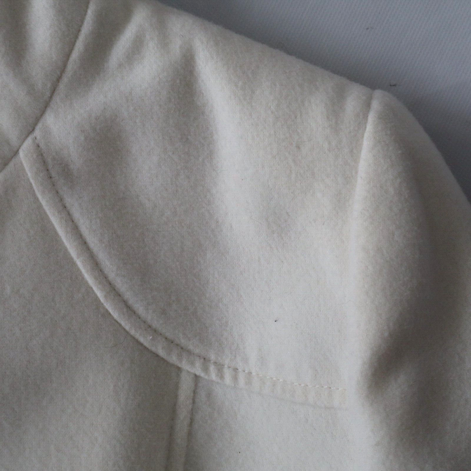 Vintage Chico&rsquo;s Jacket Coat Winter White w Black Buttons Size 1 Medium