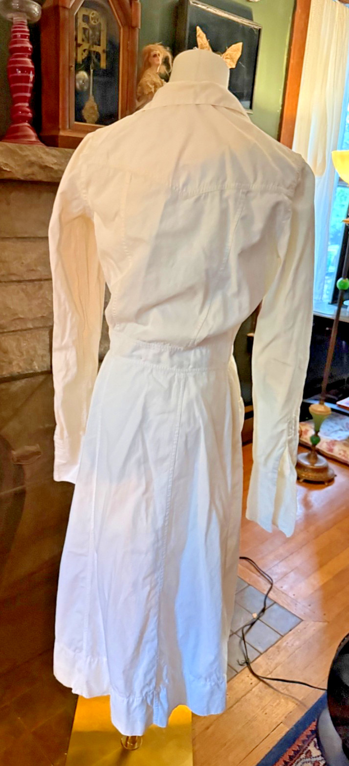 Vintage 1958 White Midi Length Authentic Nurse Uniform s/m Princess Uniform