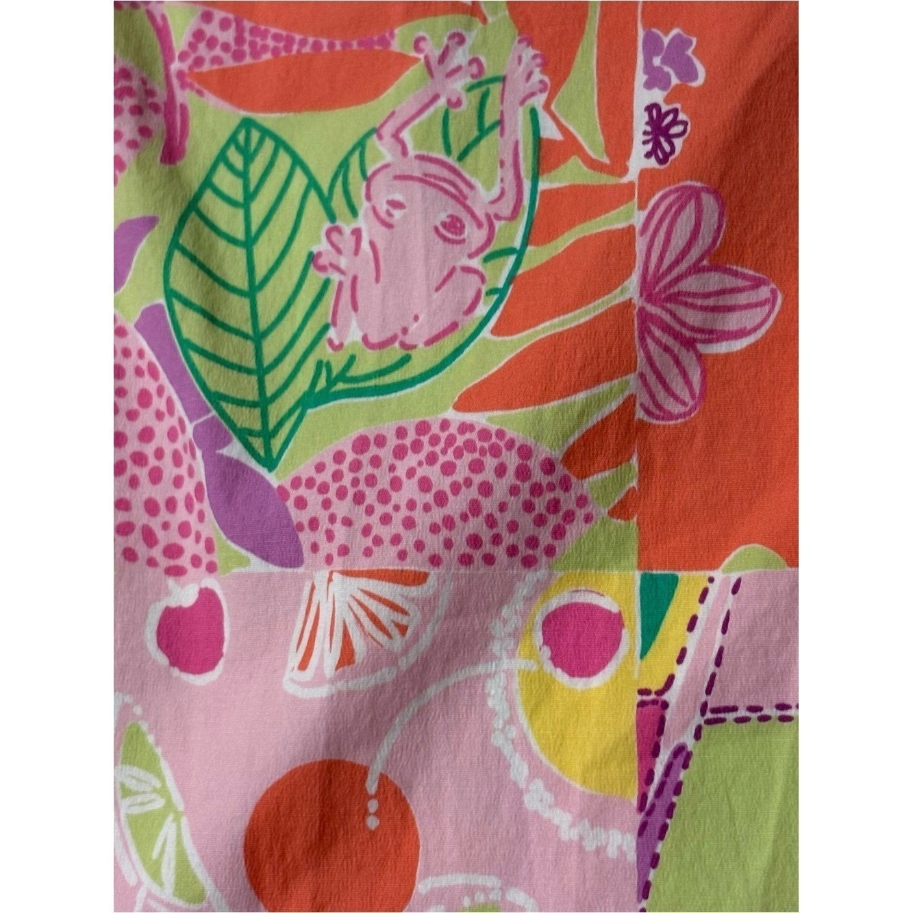 Vintage Lilly Pulitzer White Tag Patchwork Capri 10 Tropical Resort Preppy SEC