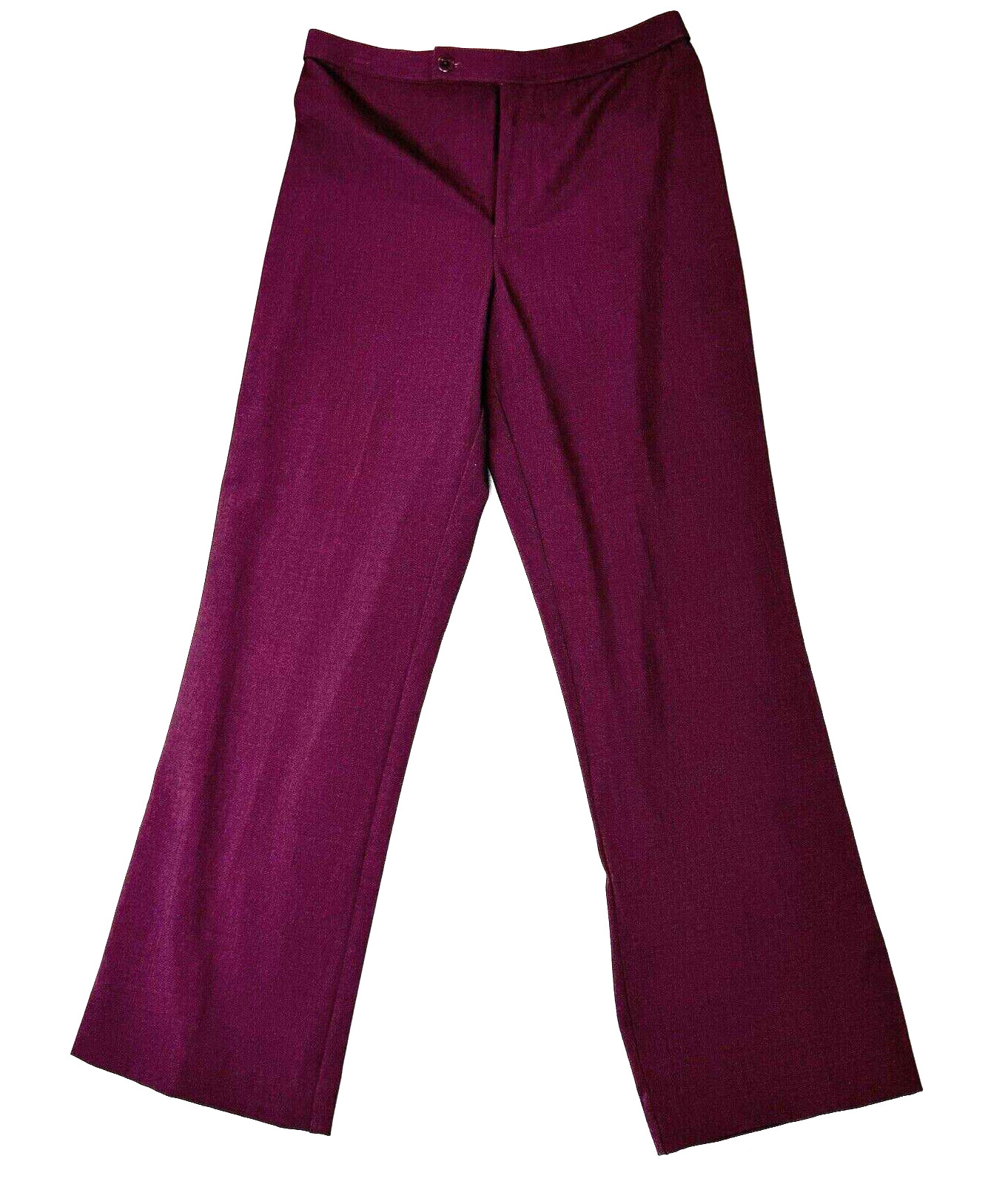 Vintage White Stag Dress Pants Women&rsquo;s 8 Purple Double Button Slacks 4% Spandex