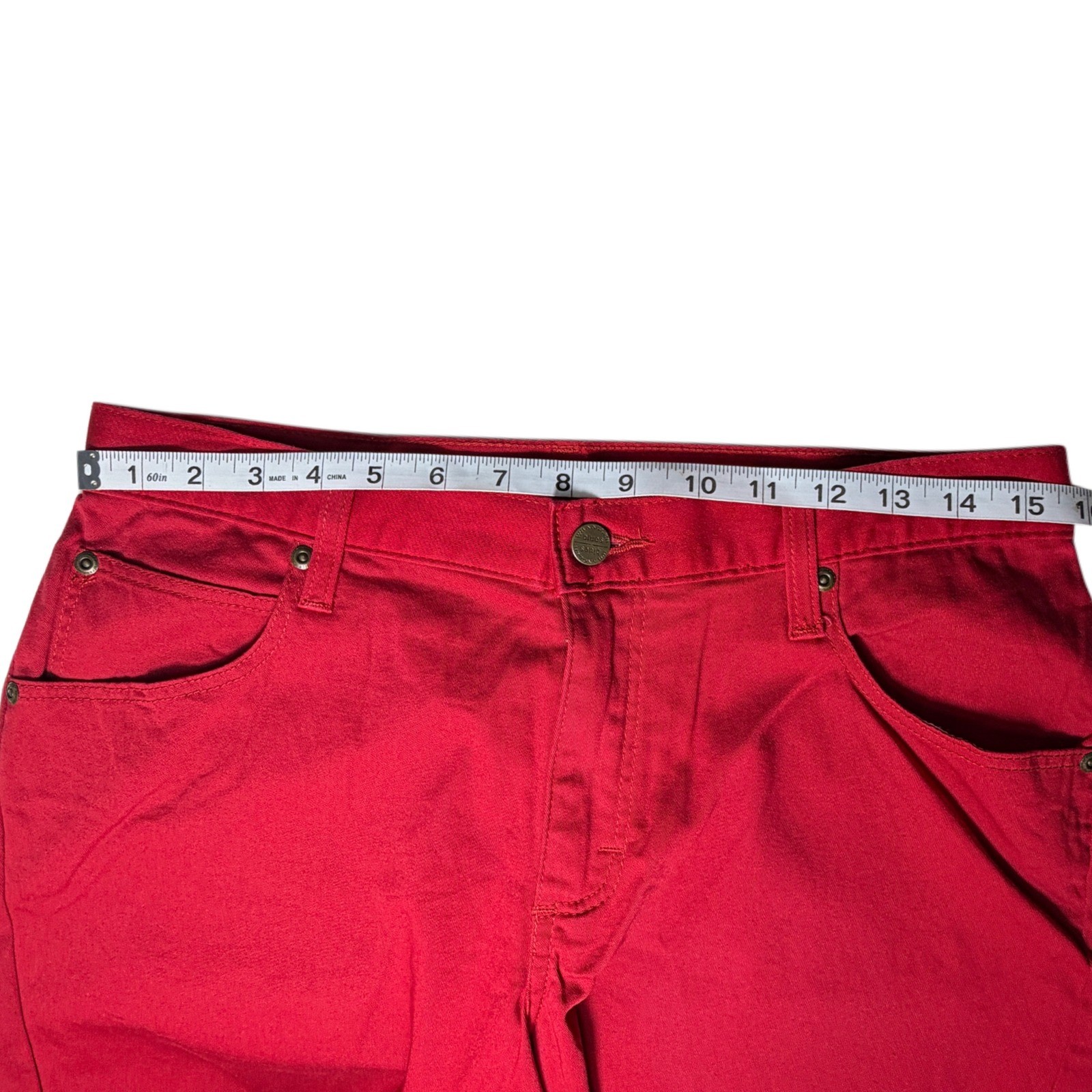 Vintage Wrangler Blues Red Denim Shorts – Women&rsquo;s Size 8 AVG