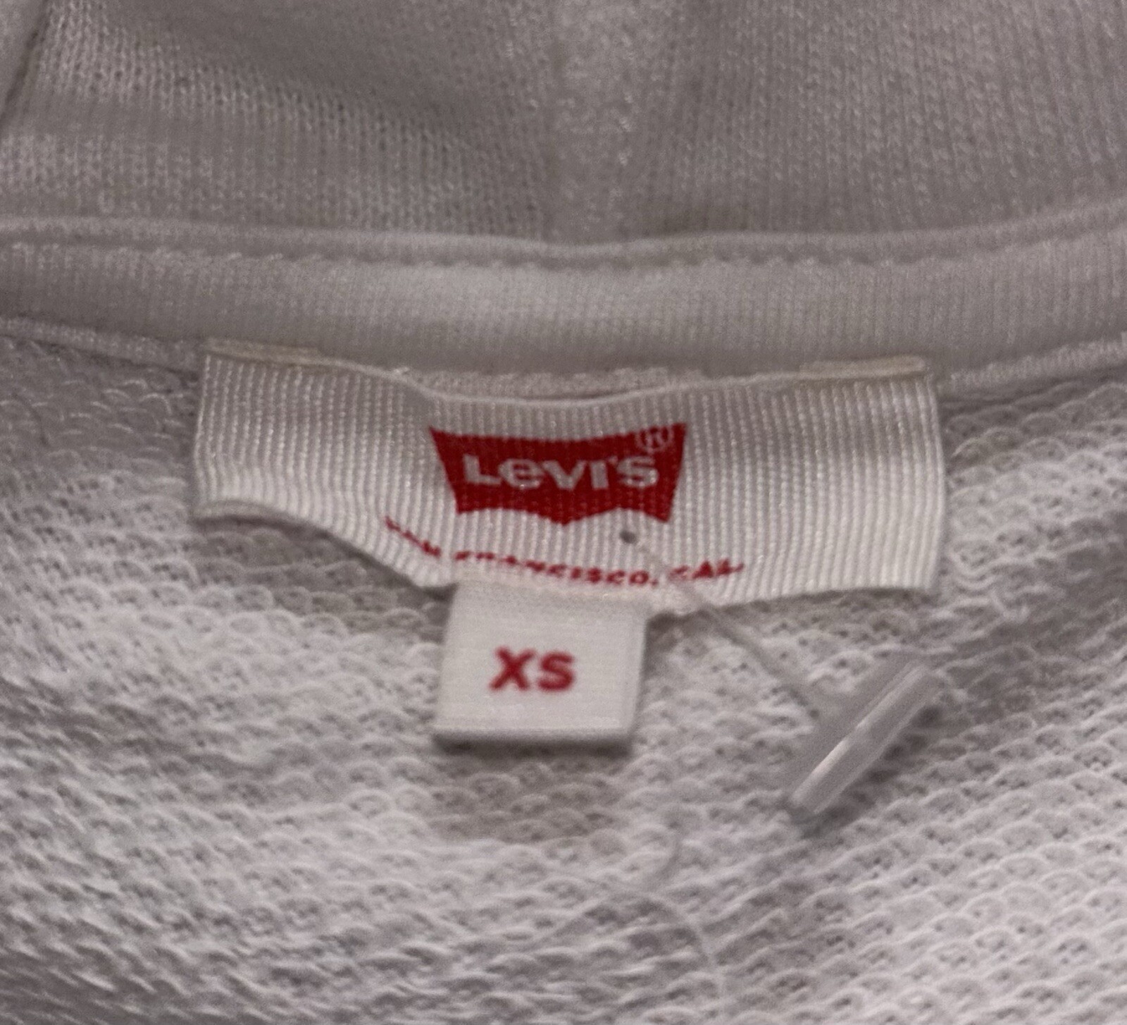 Levis Pullover Size XS Womens White Pullover Sweatshirt Hoodie Polo Luxury Classy