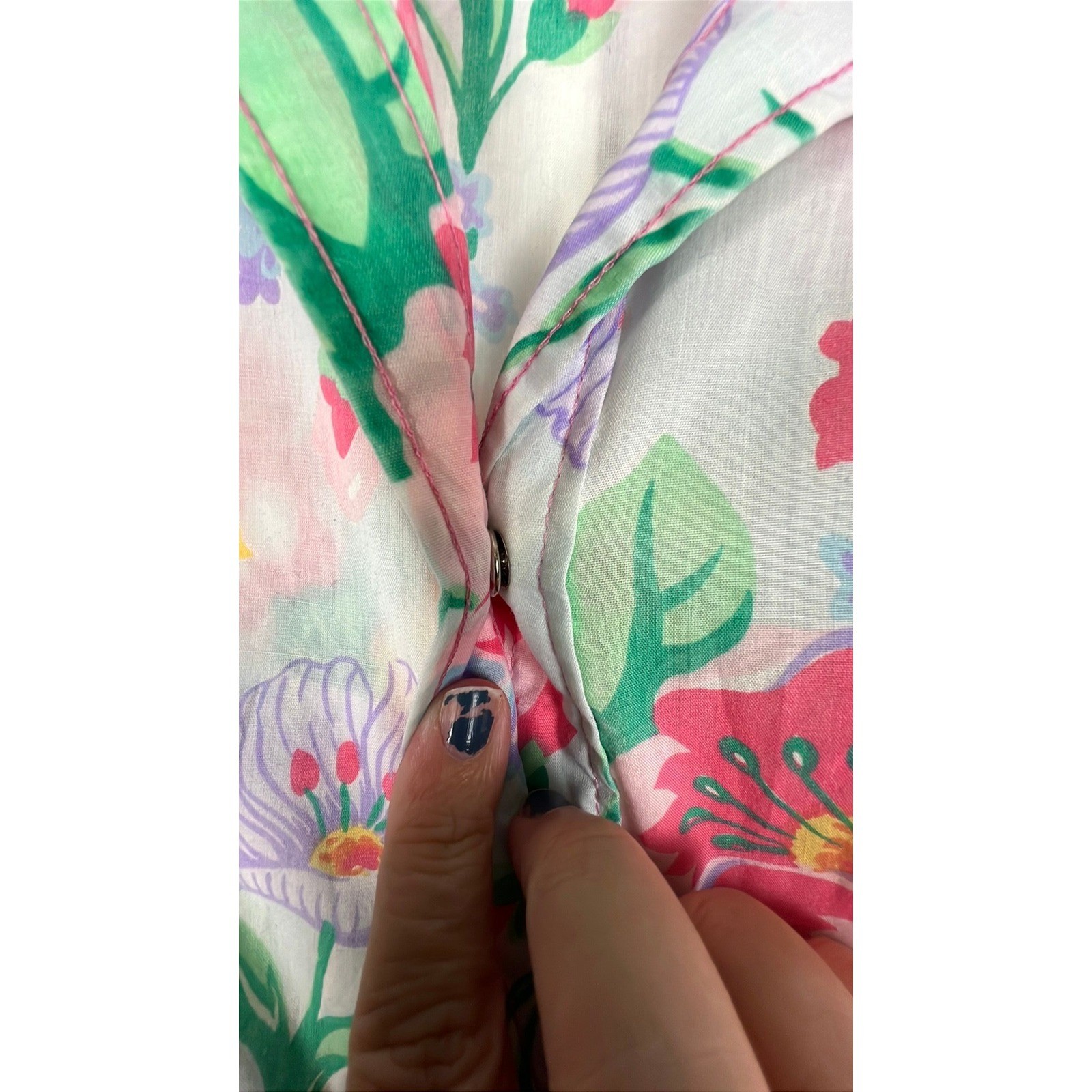 Models Coat Floral House Coat Duster Cottagecore Grandmacore Pink Cotton Blend M