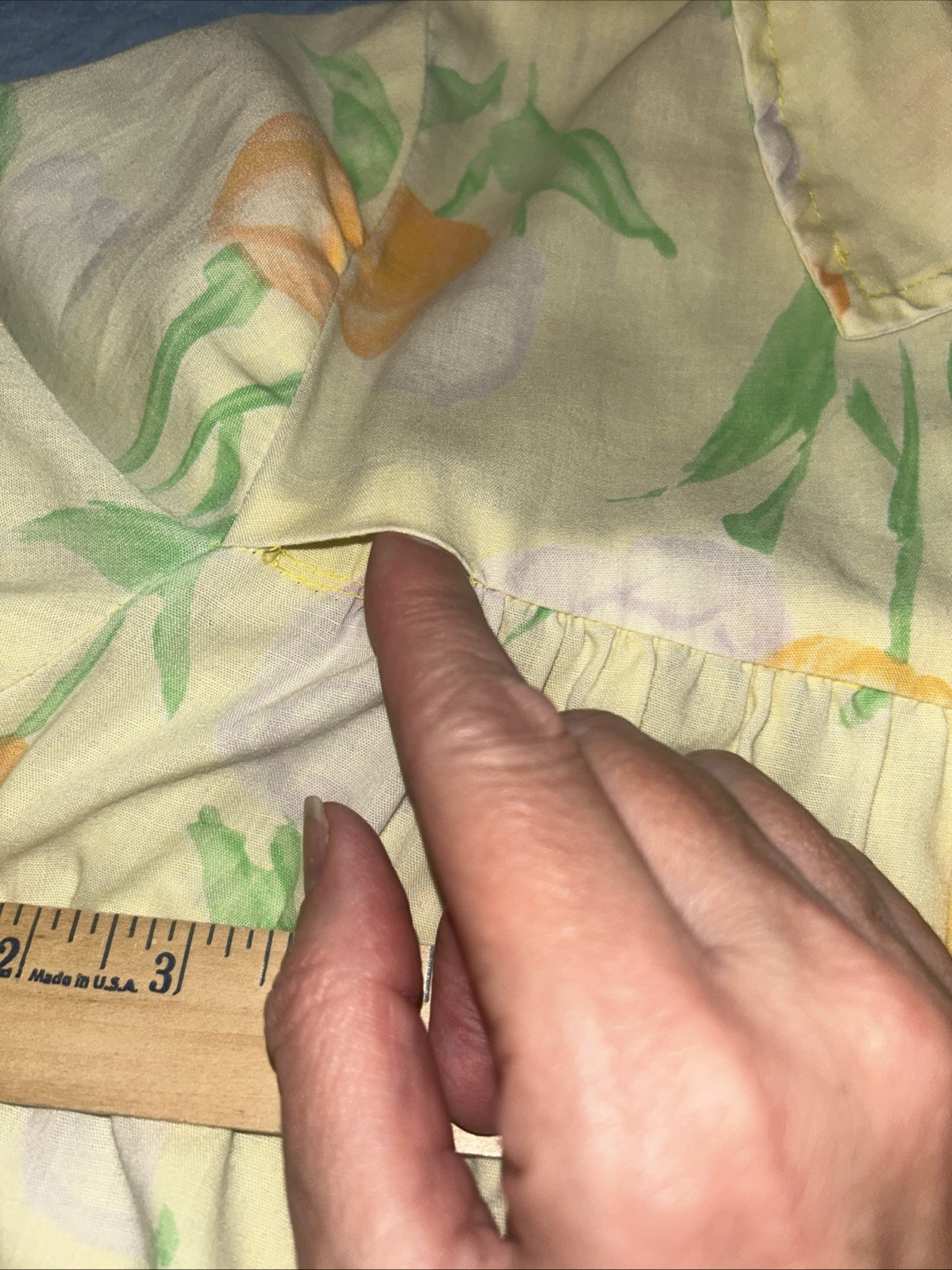 Vintage Cotton Snap From Yellow House Coat Housecoat GUC