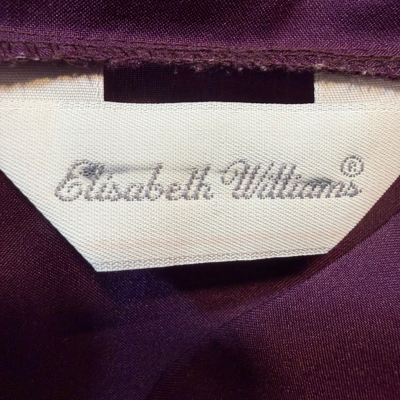 Dark Academia Vintage 80s Purple Button Front Blouse Gold Buttons oversized L
