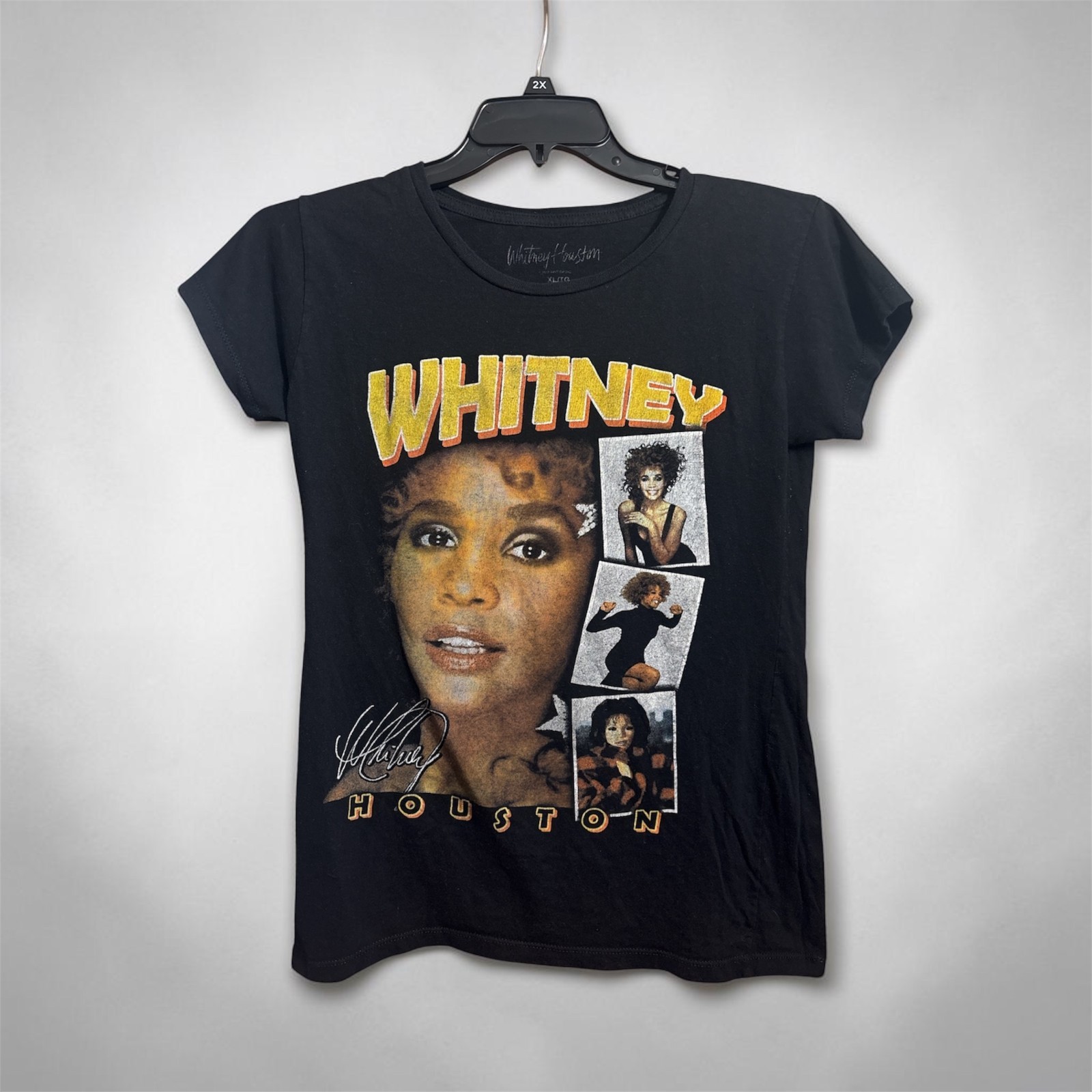 Whitney Houston Vintage Graphic Tee Women’s XL Black Official Licensed Shirt