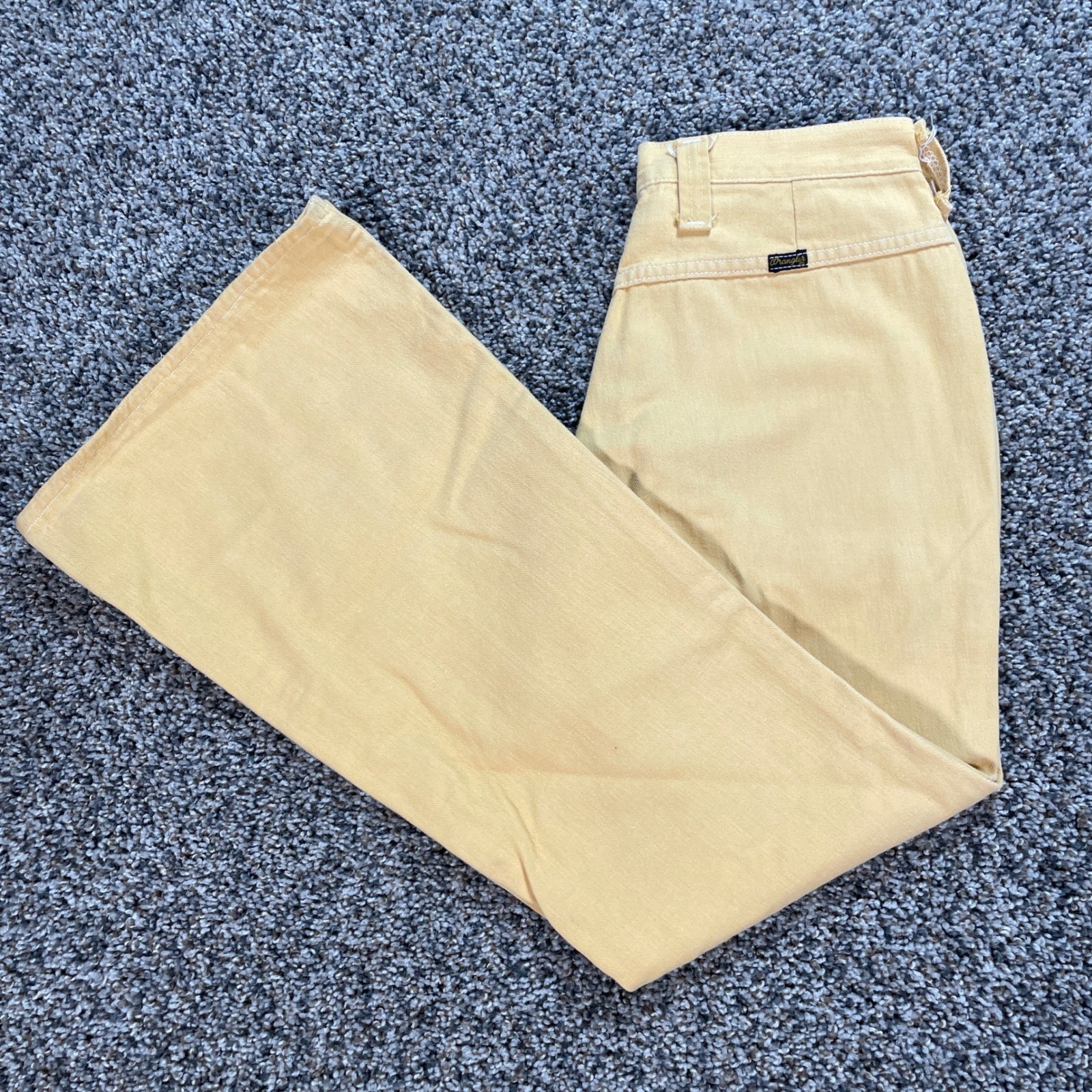 Vintage Wrangler Women&rsquo;s 28×29 Jeans Yellow Bell Bottom Flare High Waist