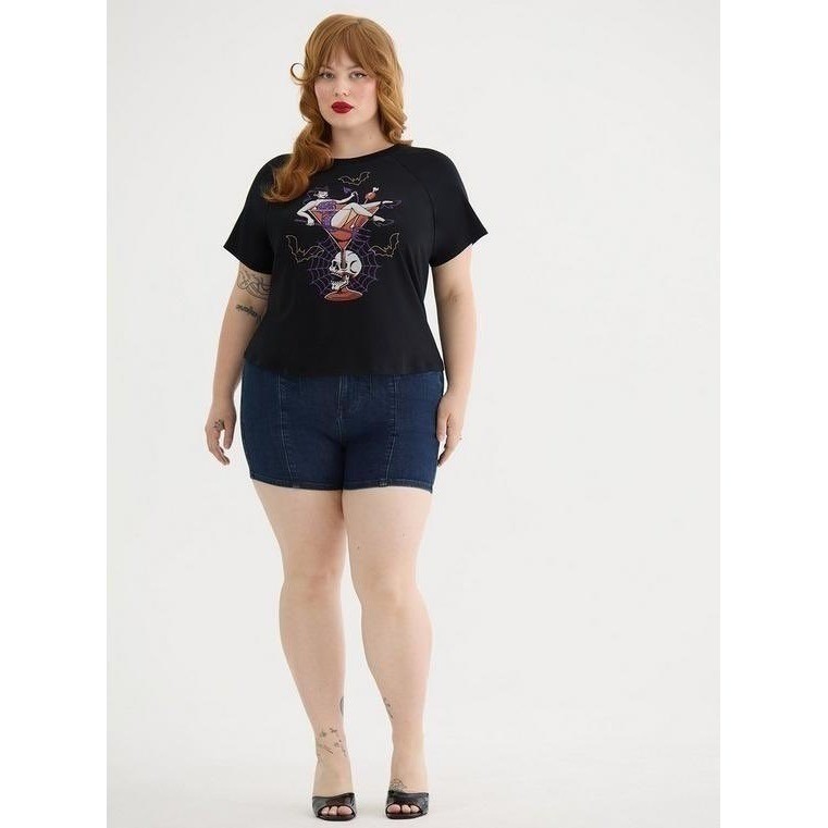 NWT Torrid Retro Chic Fitted Vintage Jersey Crop Tee 3X