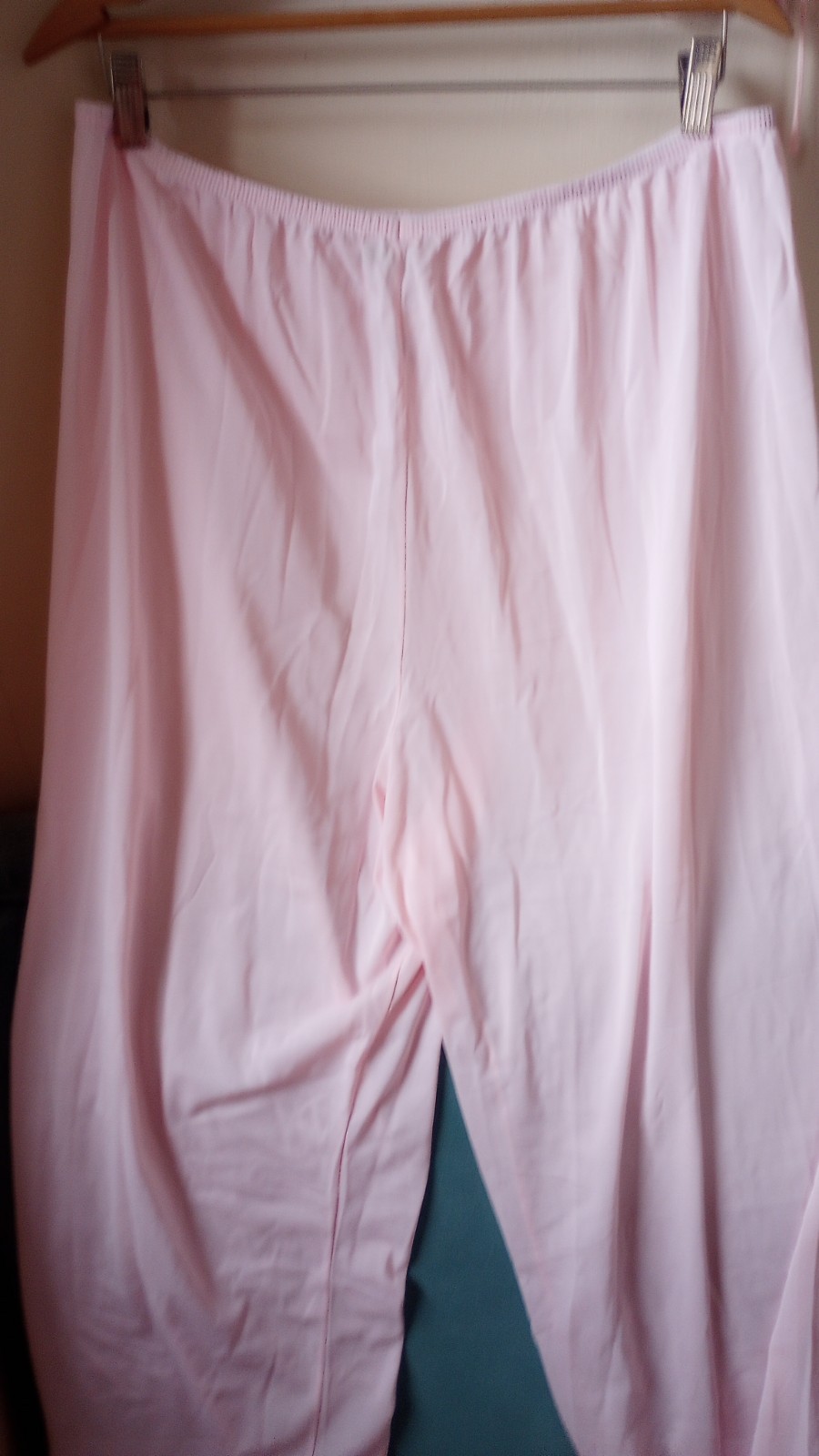 VTG Retro VASSERETTE Pink NYLON Pat Liner/PAJAMA PANTS/Pantaloon XXL