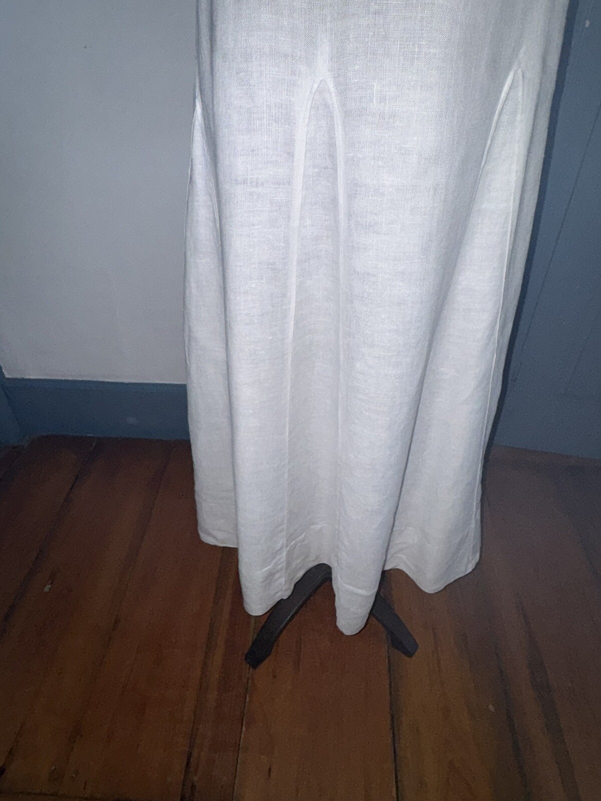 Antique C1910 Edwardian Ladies White Linen & Organdy Tennis Dress Unusual Find