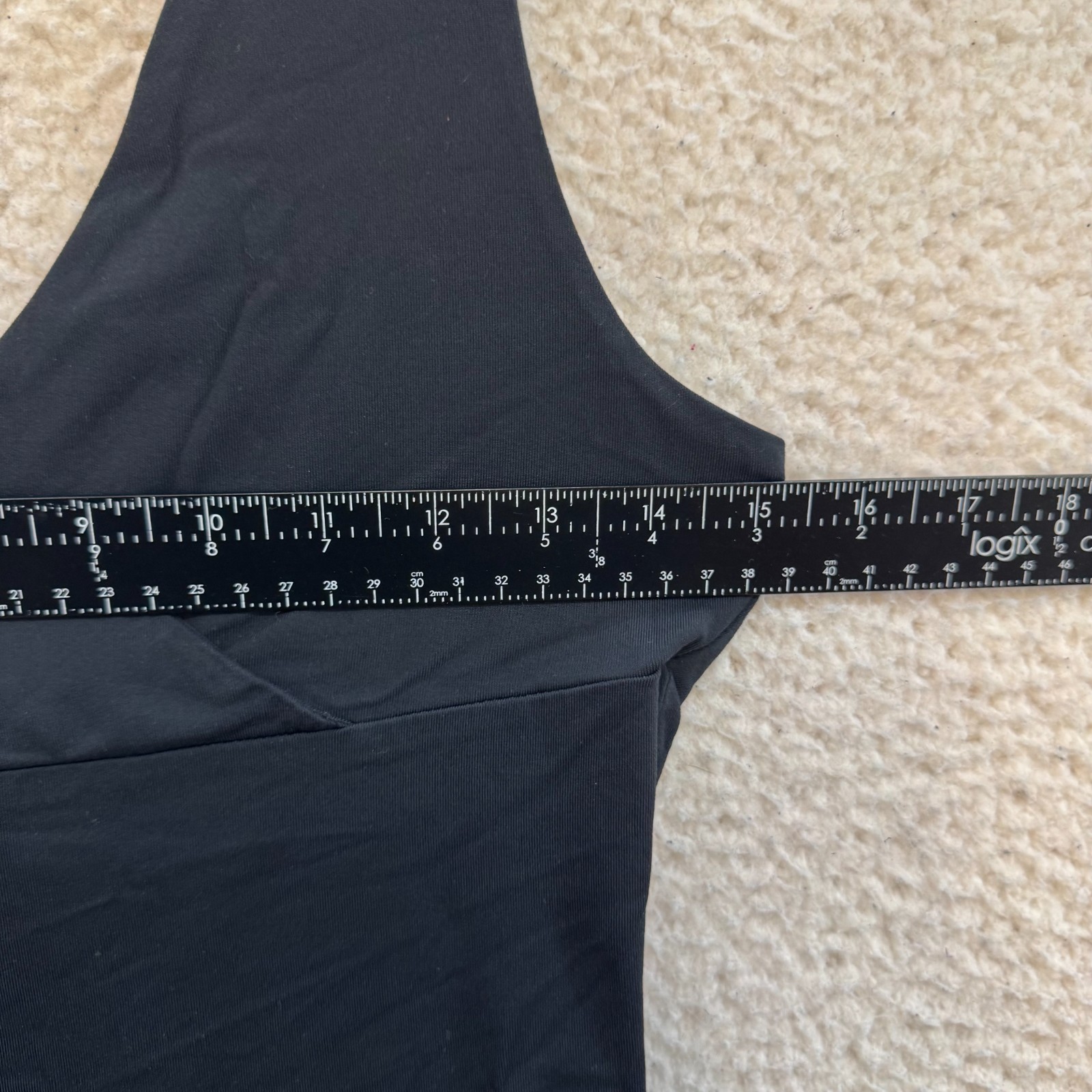 Y2K Vintage Express Black Top Medium Slinky Stretch Corpcore Office Siren Career