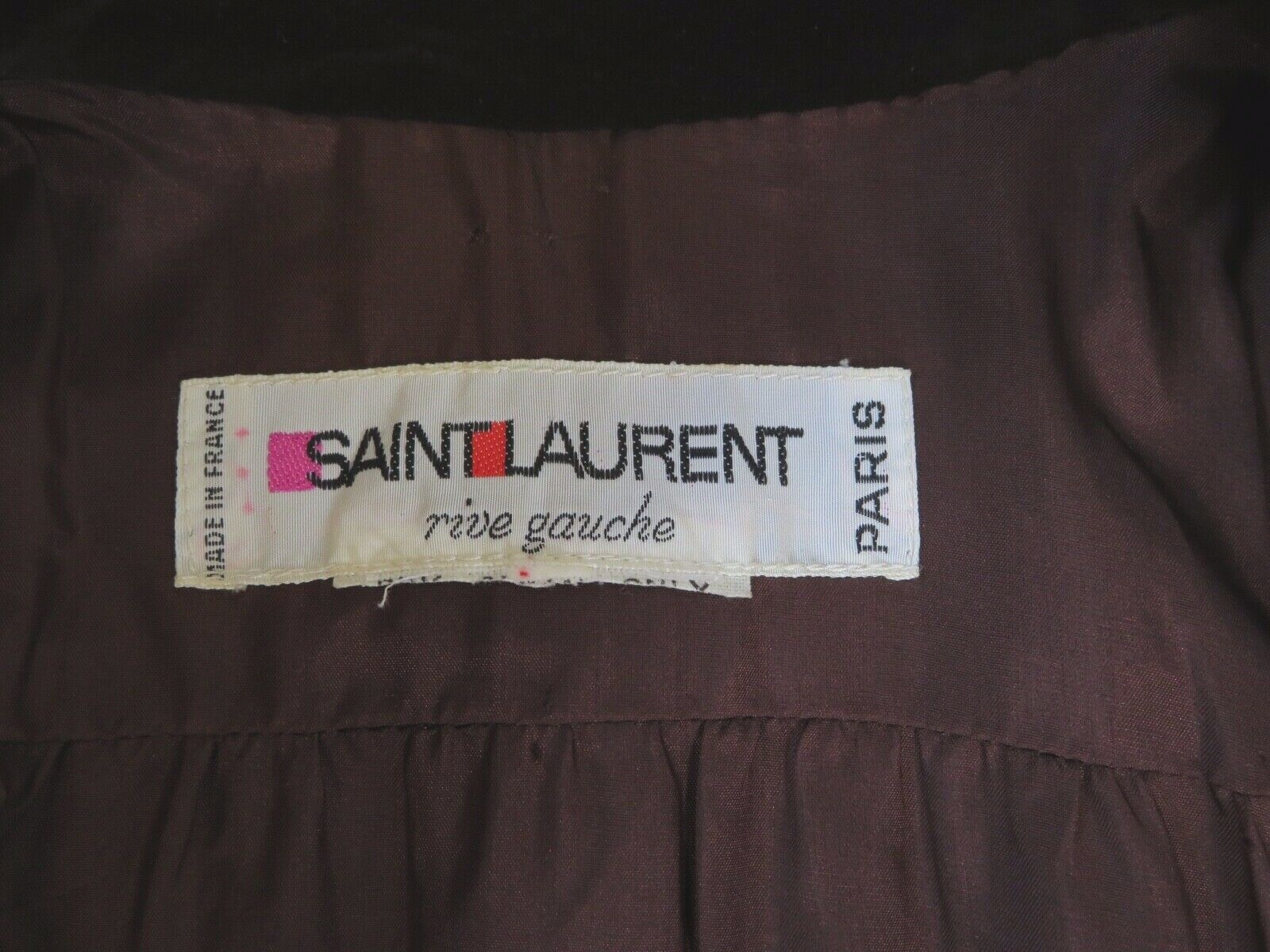 SAINT LAURENT RIVE GAUCHE c. 1980s BROWN VELVET JACKET