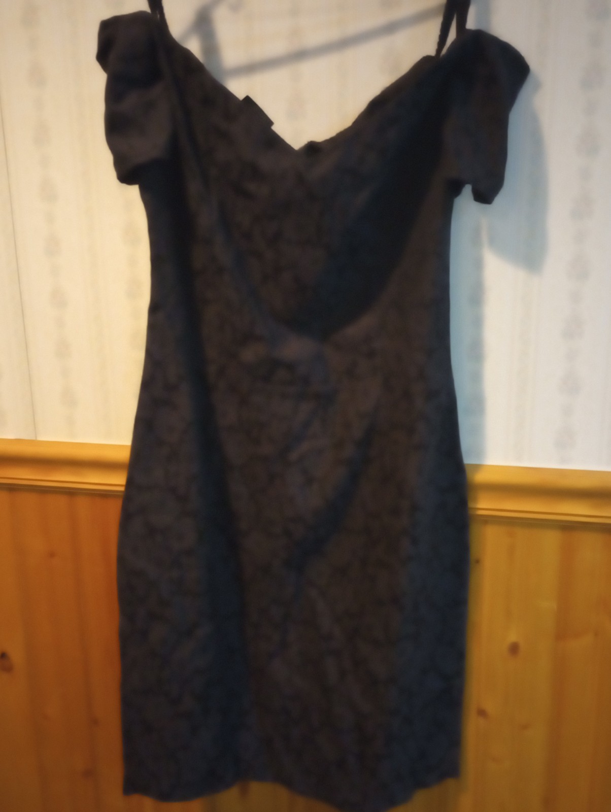 Womens Little Black Dress Size 13 Vintage Brocade By Choice Dress Zippered Back