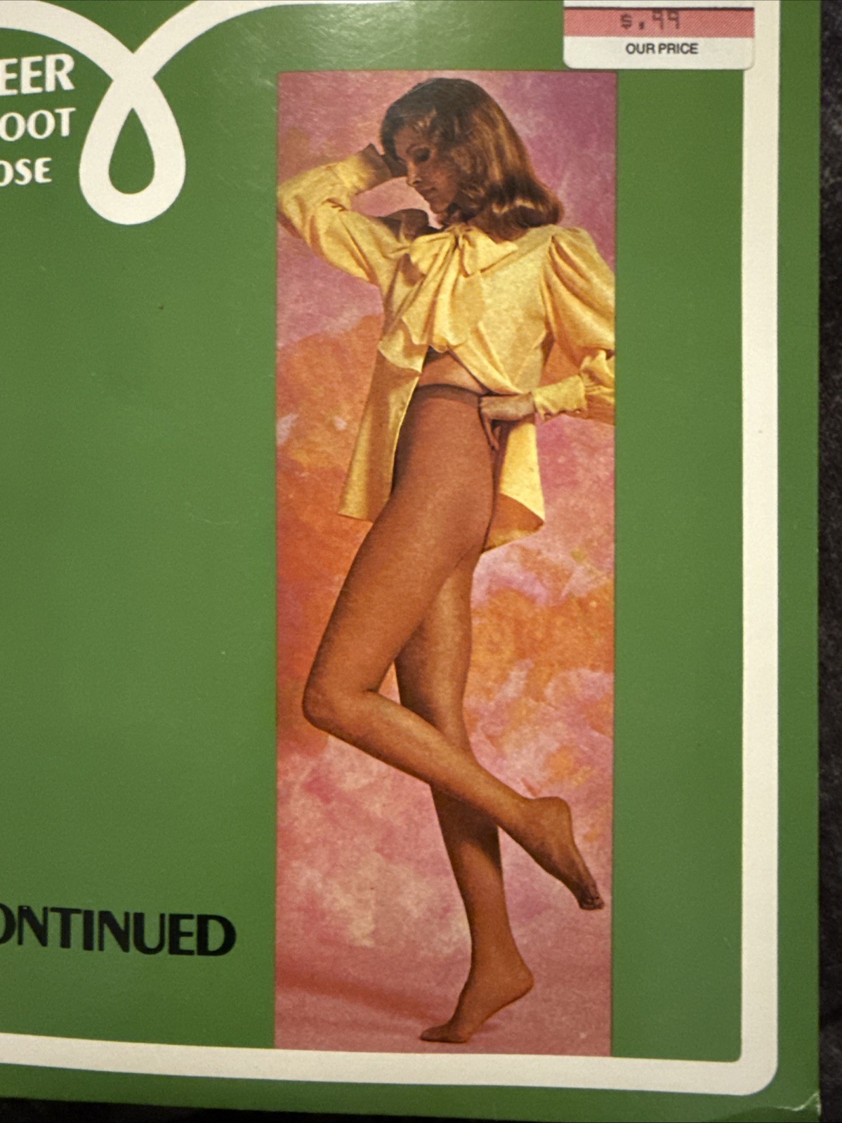 Vintage 70’s Burlington Pantyhose S Small Tan Sheer Sandalfoot Model Feet Sexy