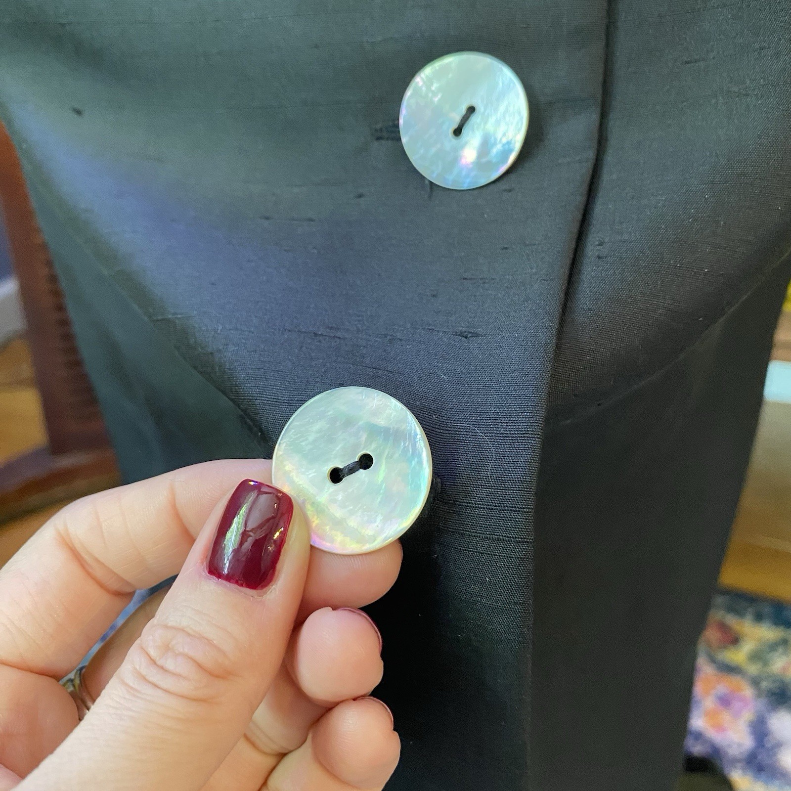 Vintage Shomi 100% Silk Button Down Shell Button Dress – Size 10