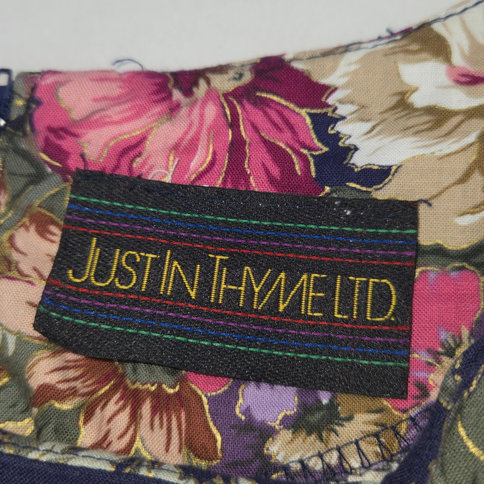 Just In Thyme Ltd Dress and Jacket Set Women Size 14 Floral 2 Piece Vintage 90s