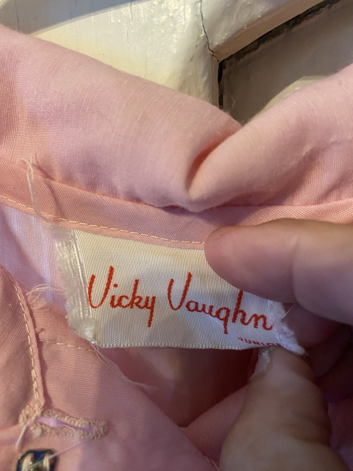 Vicky Vaughn Junior Pink Cotton 50&rsquo;s Style Vintage Dress