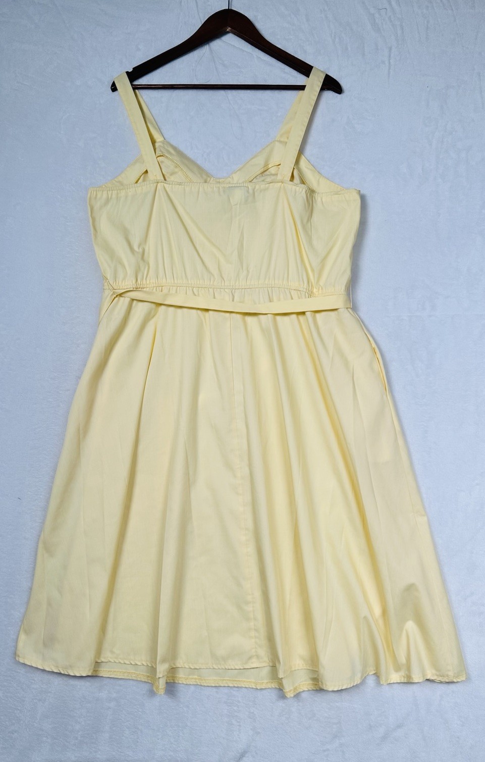 Vintage JC Penney Dress Womens Size 18 Midi Empire Waist Pintuck Bodice 70s