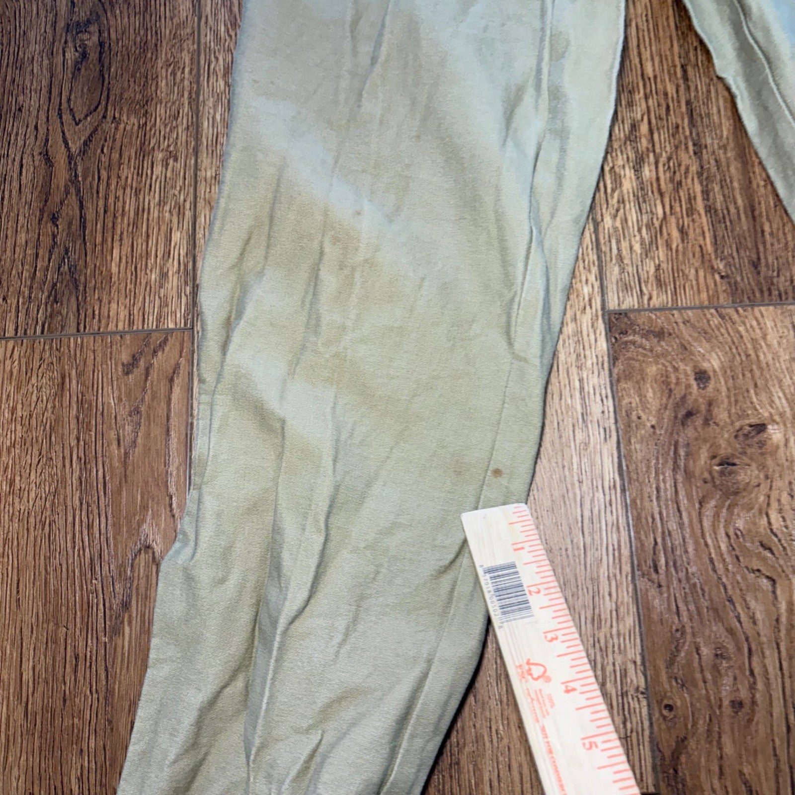 90s Et Vous Vintage Stirrup Pants Womens 10 Made in France Khaki High Waist READ