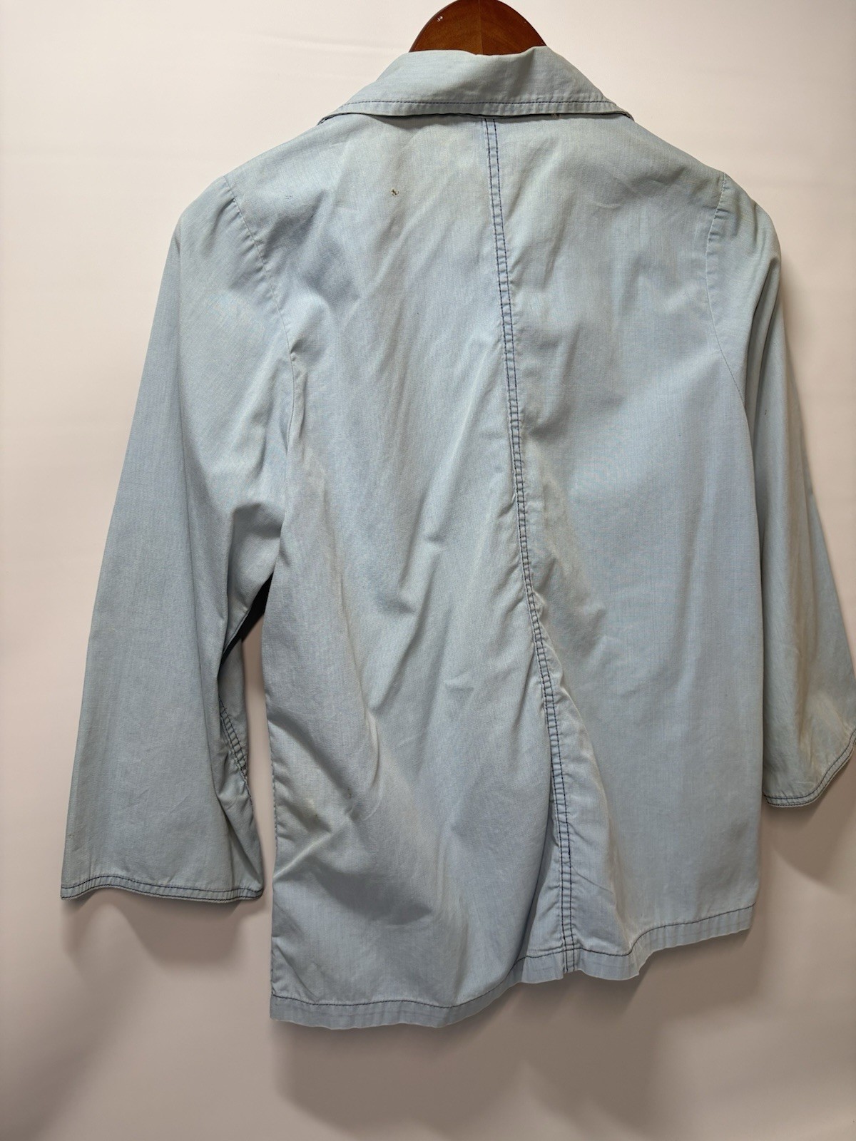 1960s White Stag Jean Jacket Light Weight Denim Anchor Buckle Front Women’s M/L