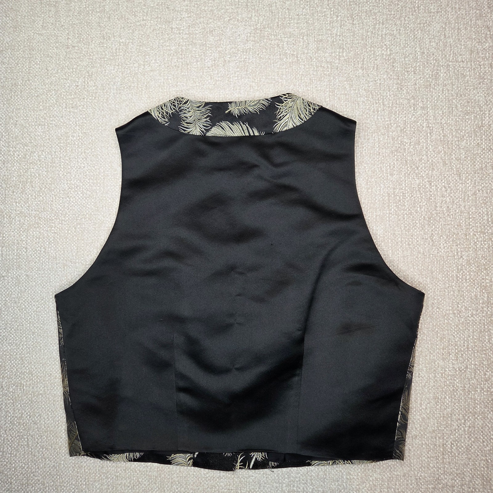 Vintage 90’s EMANUEL Emanuel Ungaro Feather Pattern Silk Rayon Blend Vest 4/38