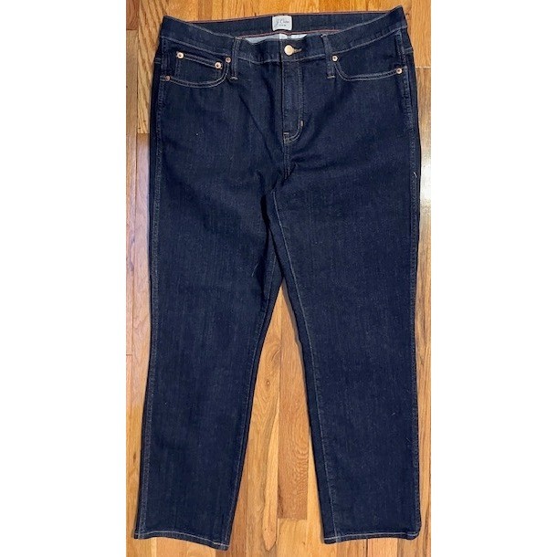 J Crew Denim 9&Prime; Vintage Straight Jeans size 33 dark wash