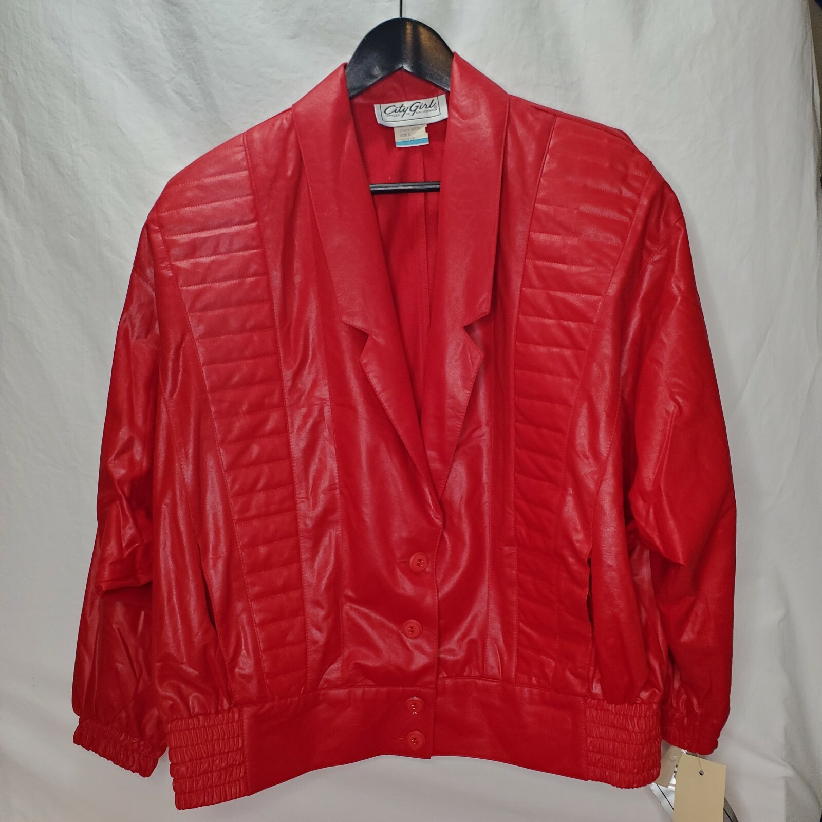 Vintage 80s Red Jacket Pants Batwing Sleeves High Waist Costume Movie Stage New