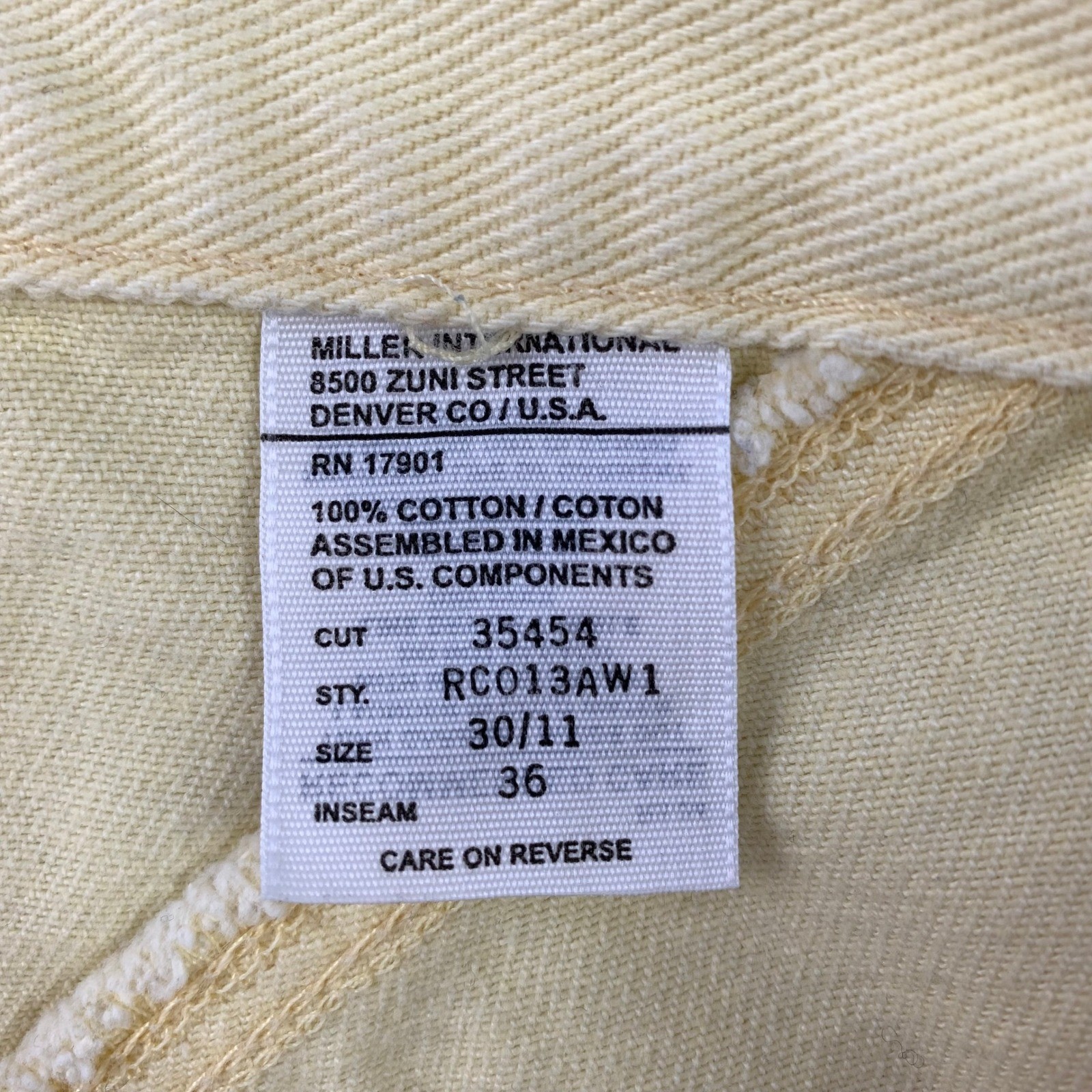 Vintage Rockies No Back Western Jeans Women 30/11 Yellow Denim High Rise Studs