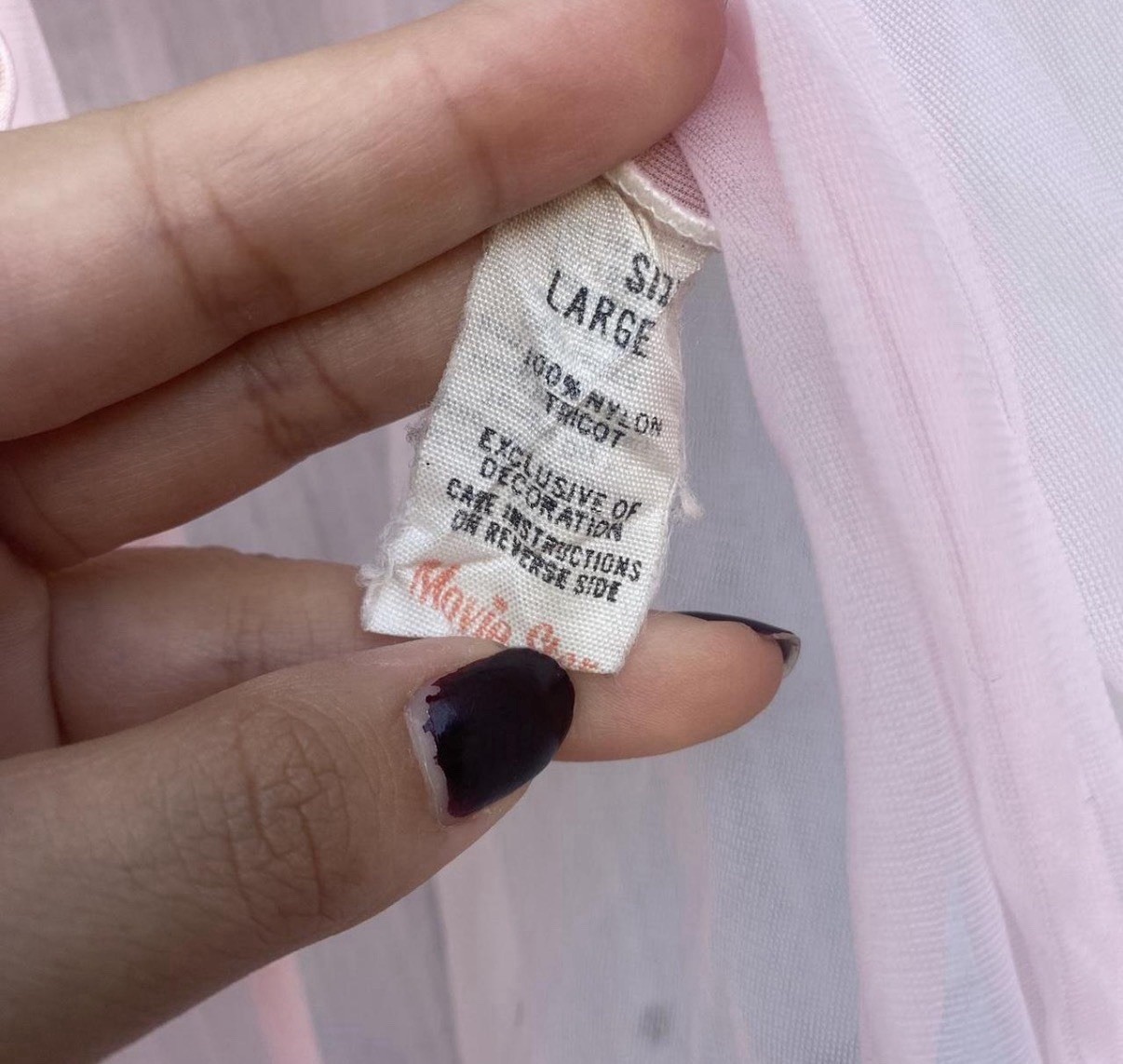 Vintage Movie Star Pink Babydoll Nightgown, 1960s-1970s Peignoir Robe Size L