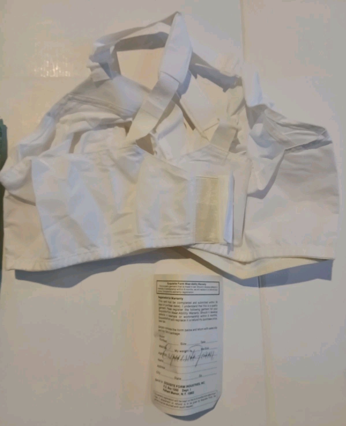 Vtg Exquisite Form Original Ful-ly Full Figure Bra Size 46D White Firm Uplift